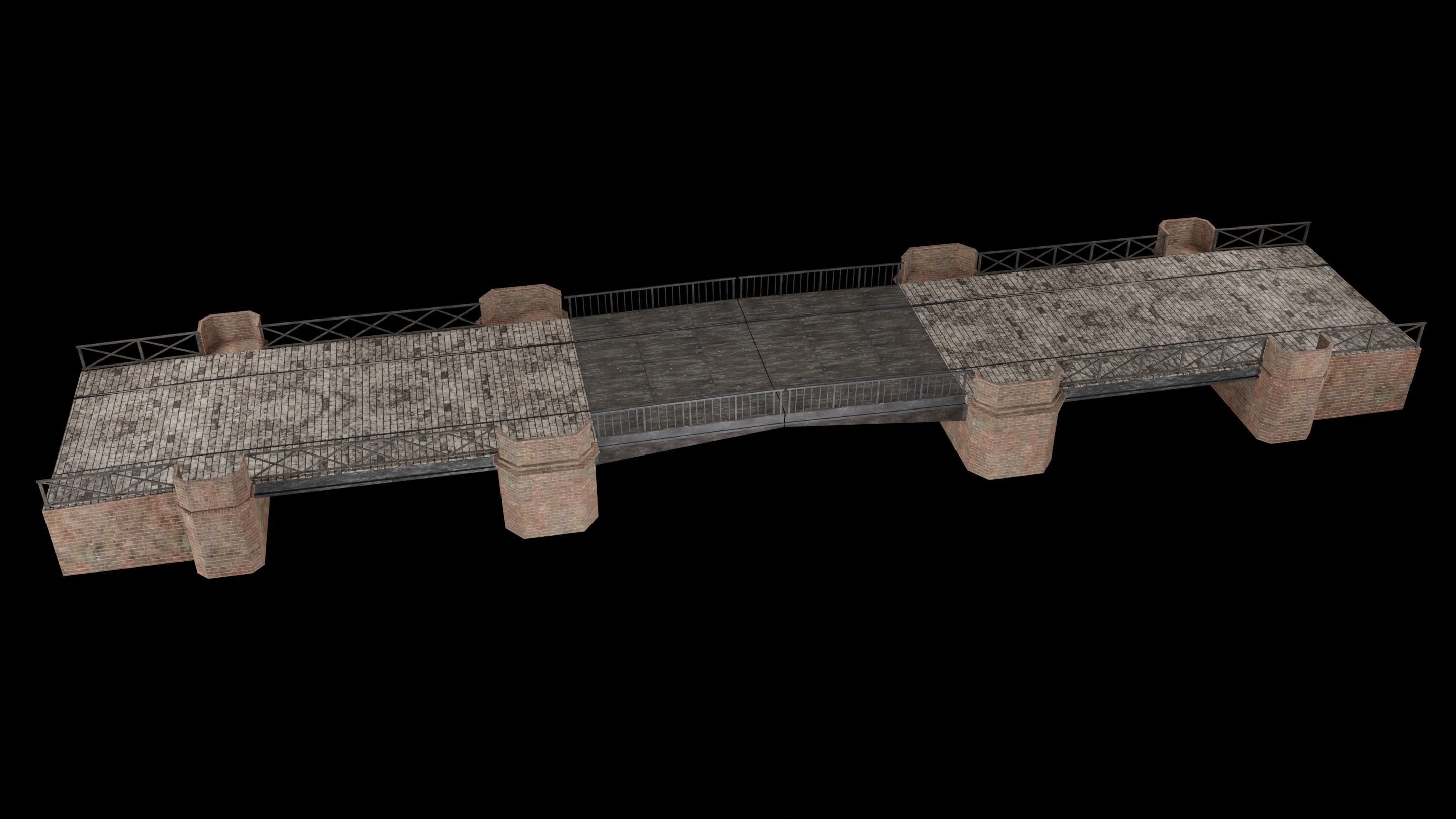 BASCULE BRIDGE PLATFORM AAA NEXT GEN PIER COLLECTION Low-poly 3D model_20