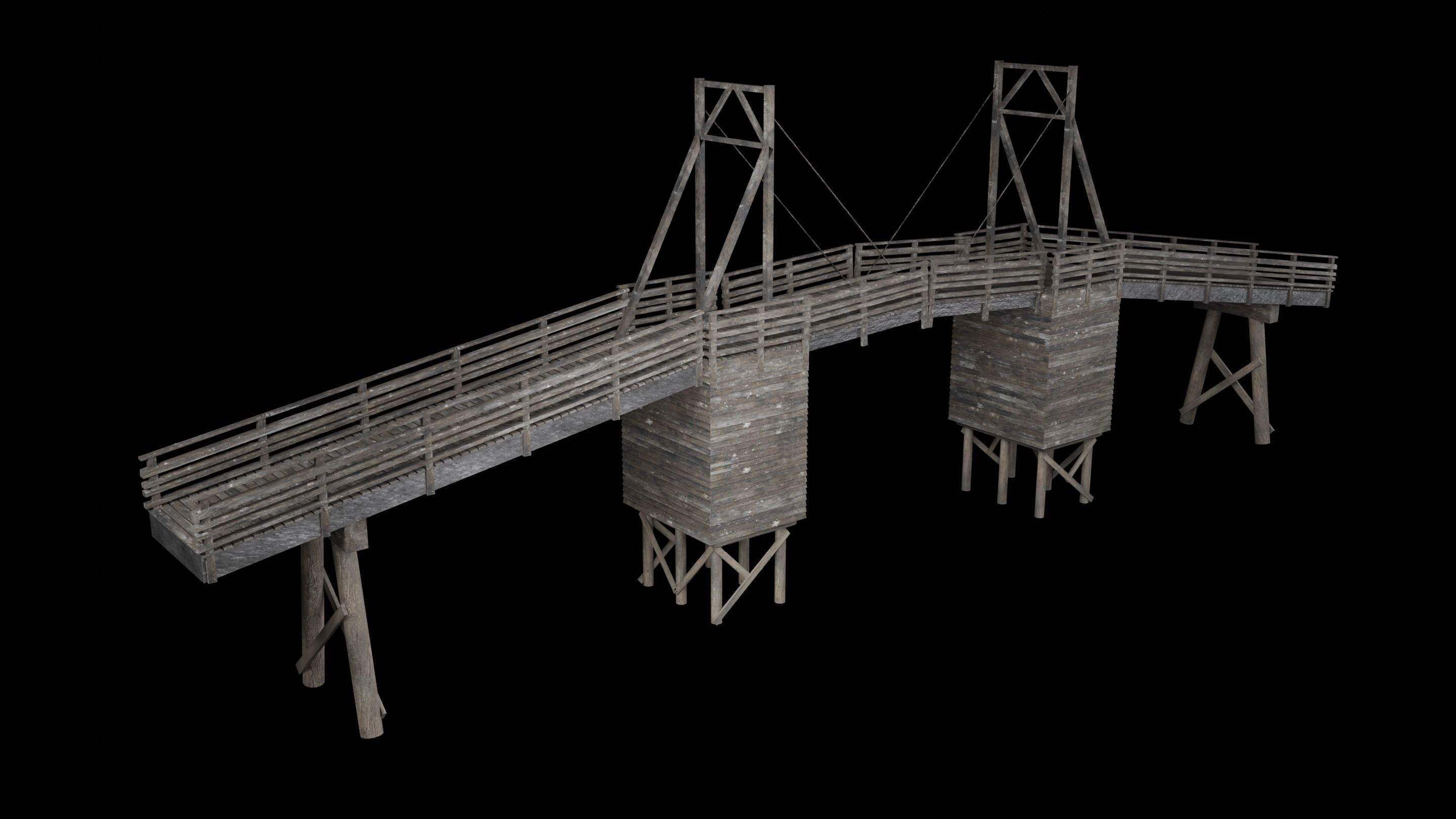 BASCULE BRIDGE PLATFORM AAA NEXT GEN PIER COLLECTION Low-poly 3D model_27