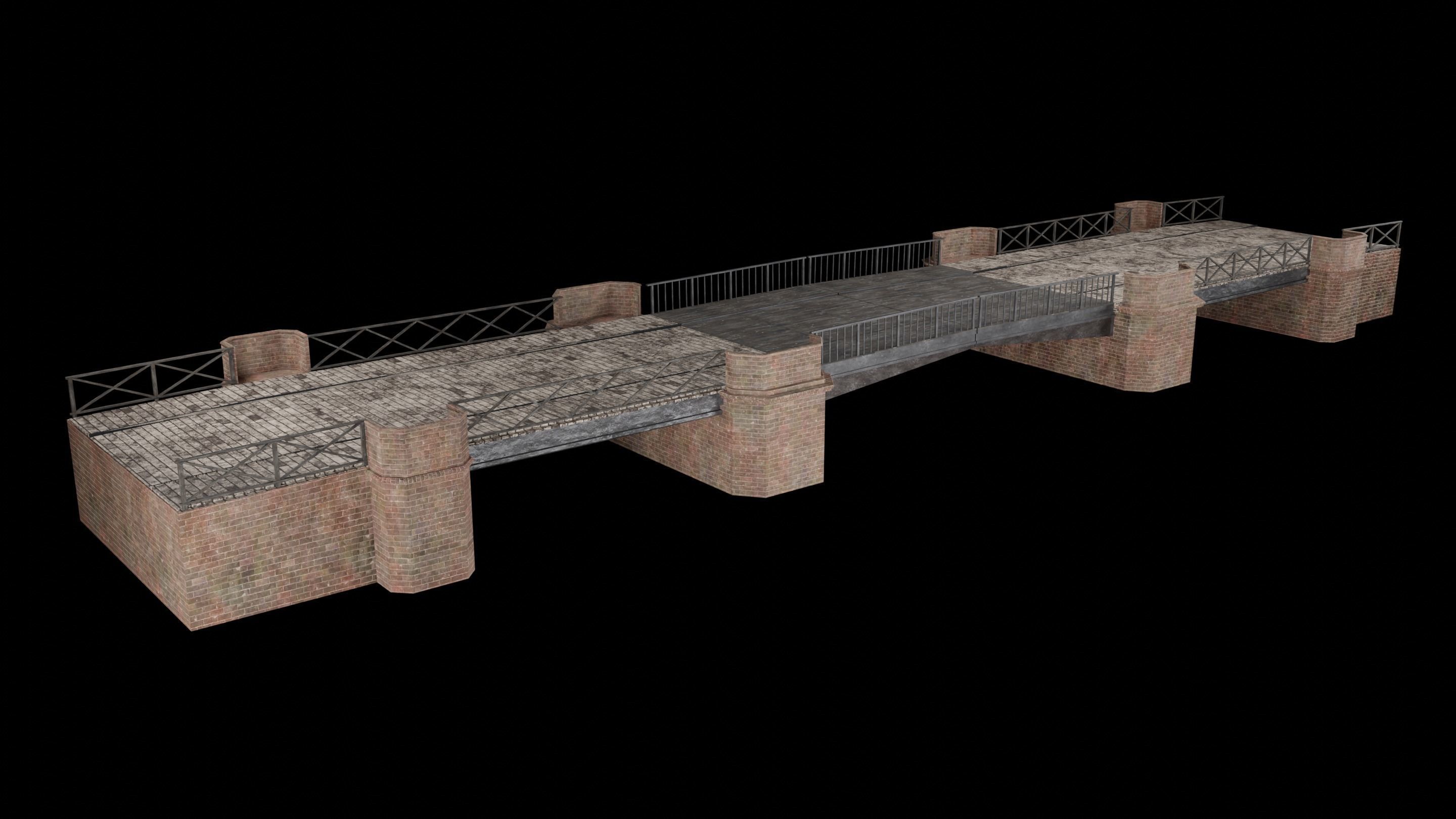 BASCULE BRIDGE PLATFORM AAA NEXT GEN PIER COLLECTION Low-poly 3D model_24