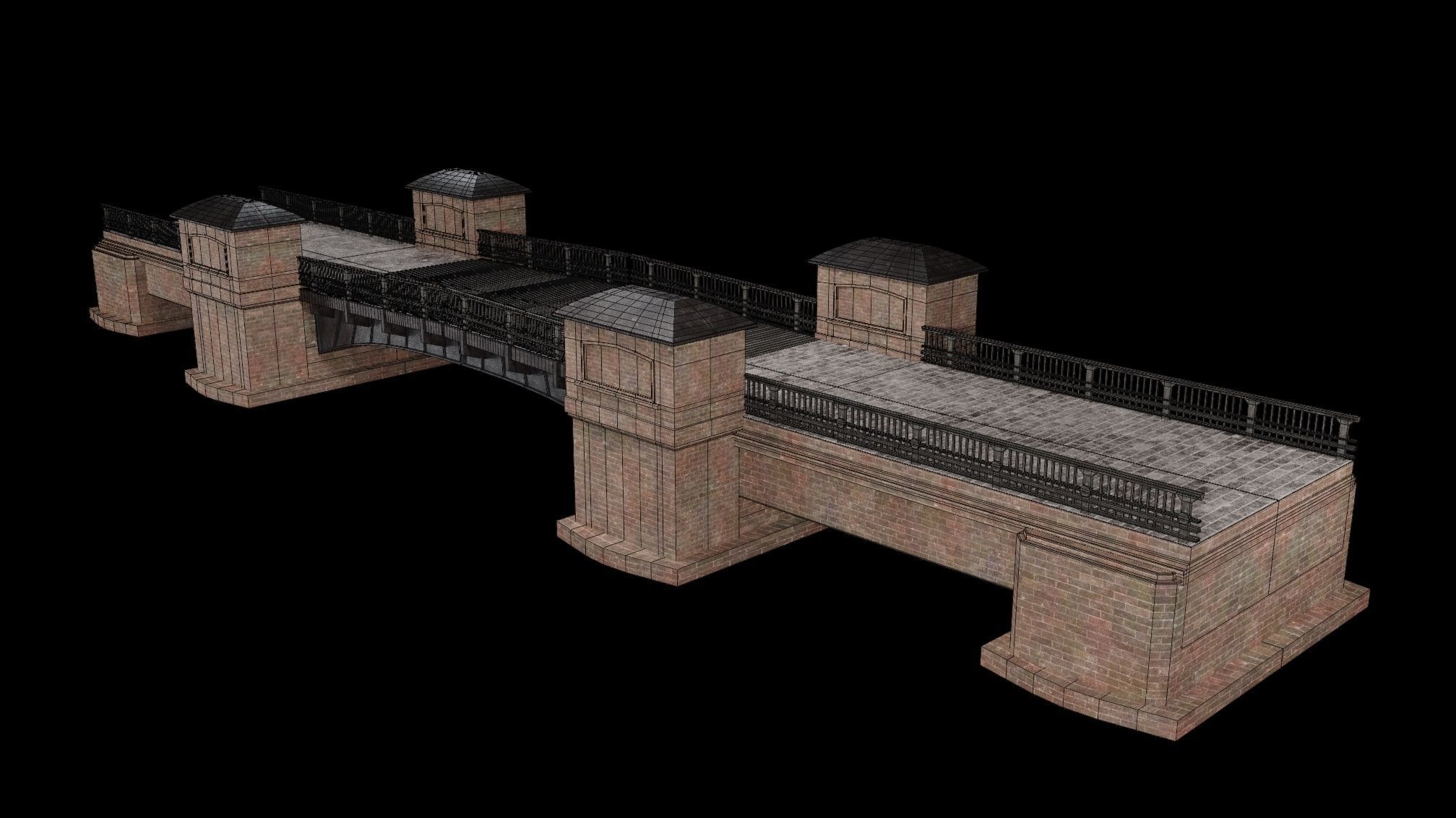 BASCULE BRIDGE PLATFORM AAA NEXT GEN PIER COLLECTION Low-poly 3D model_3