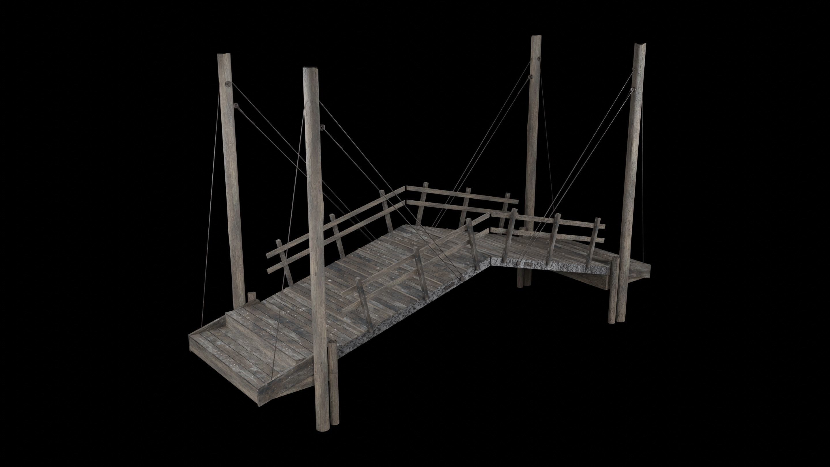 BASCULE BRIDGE PLATFORM AAA NEXT GEN PIER COLLECTION Low-poly 3D model_17