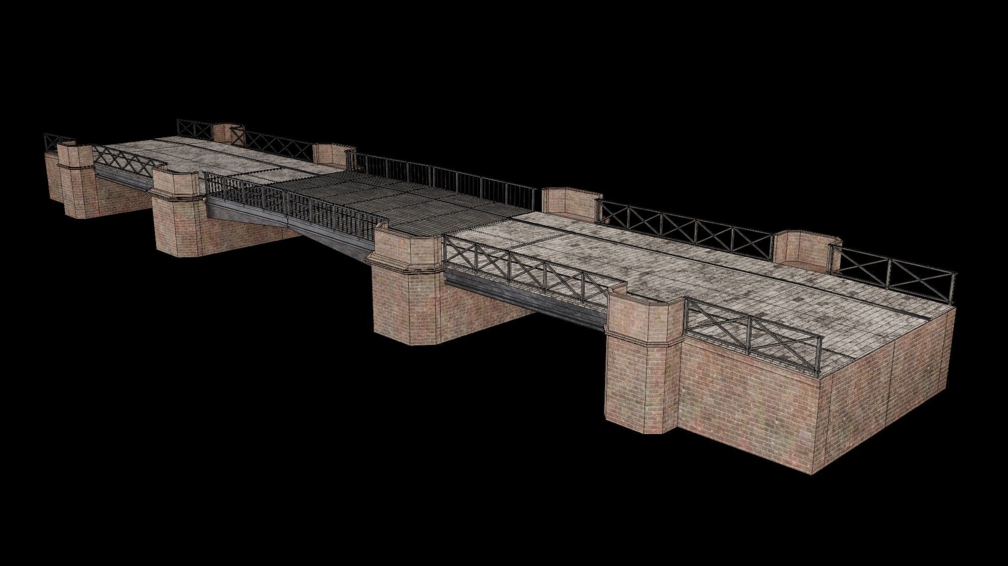 BASCULE BRIDGE PLATFORM AAA NEXT GEN PIER COLLECTION Low-poly 3D model_6