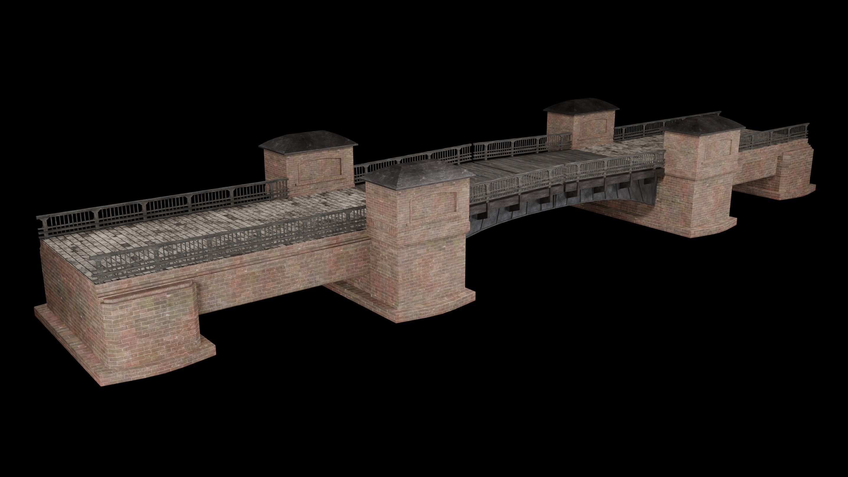 BASCULE BRIDGE PLATFORM AAA NEXT GEN PIER COLLECTION Low-poly 3D model_29