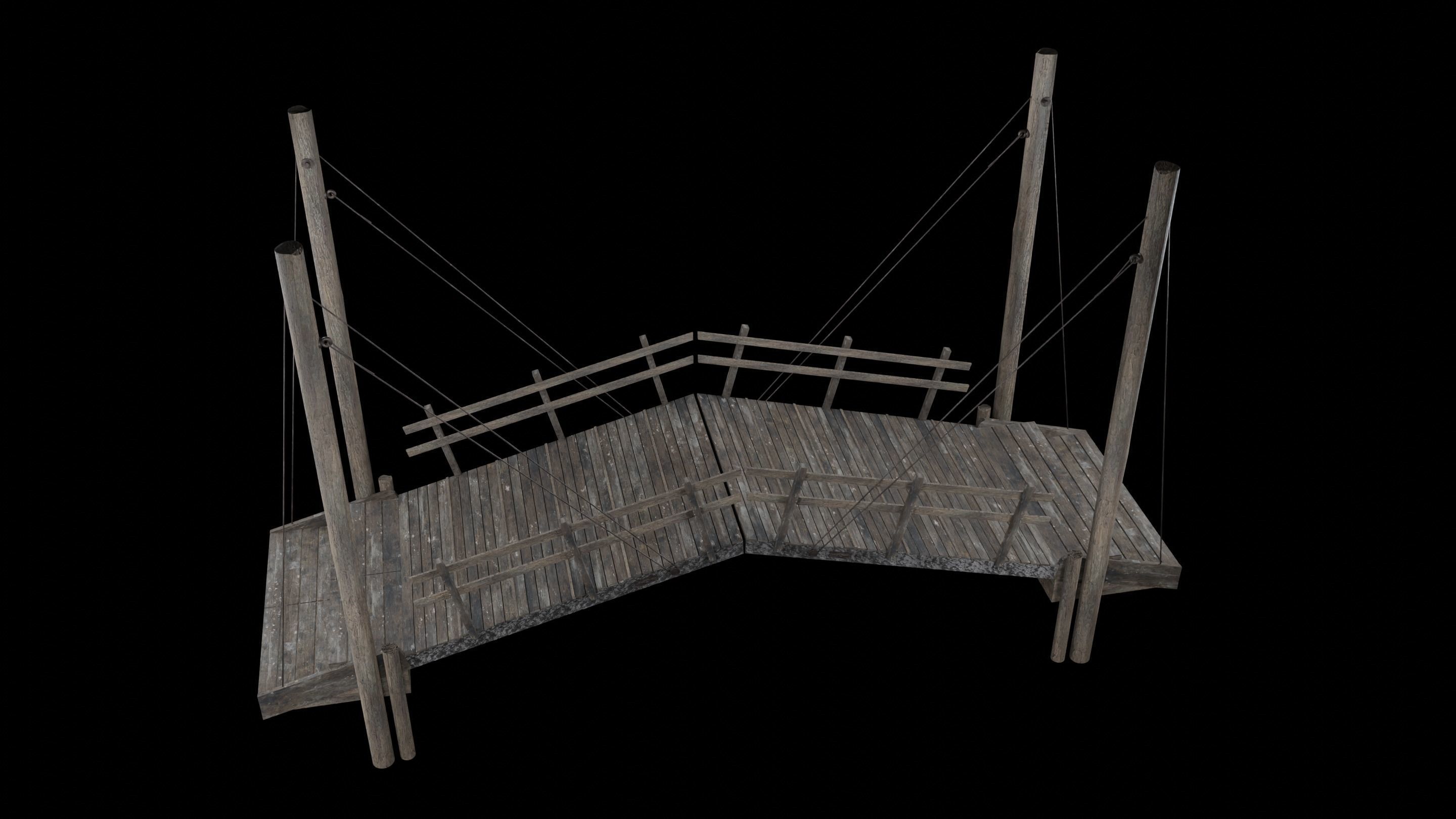 BASCULE BRIDGE PLATFORM AAA NEXT GEN PIER COLLECTION Low-poly 3D model_23