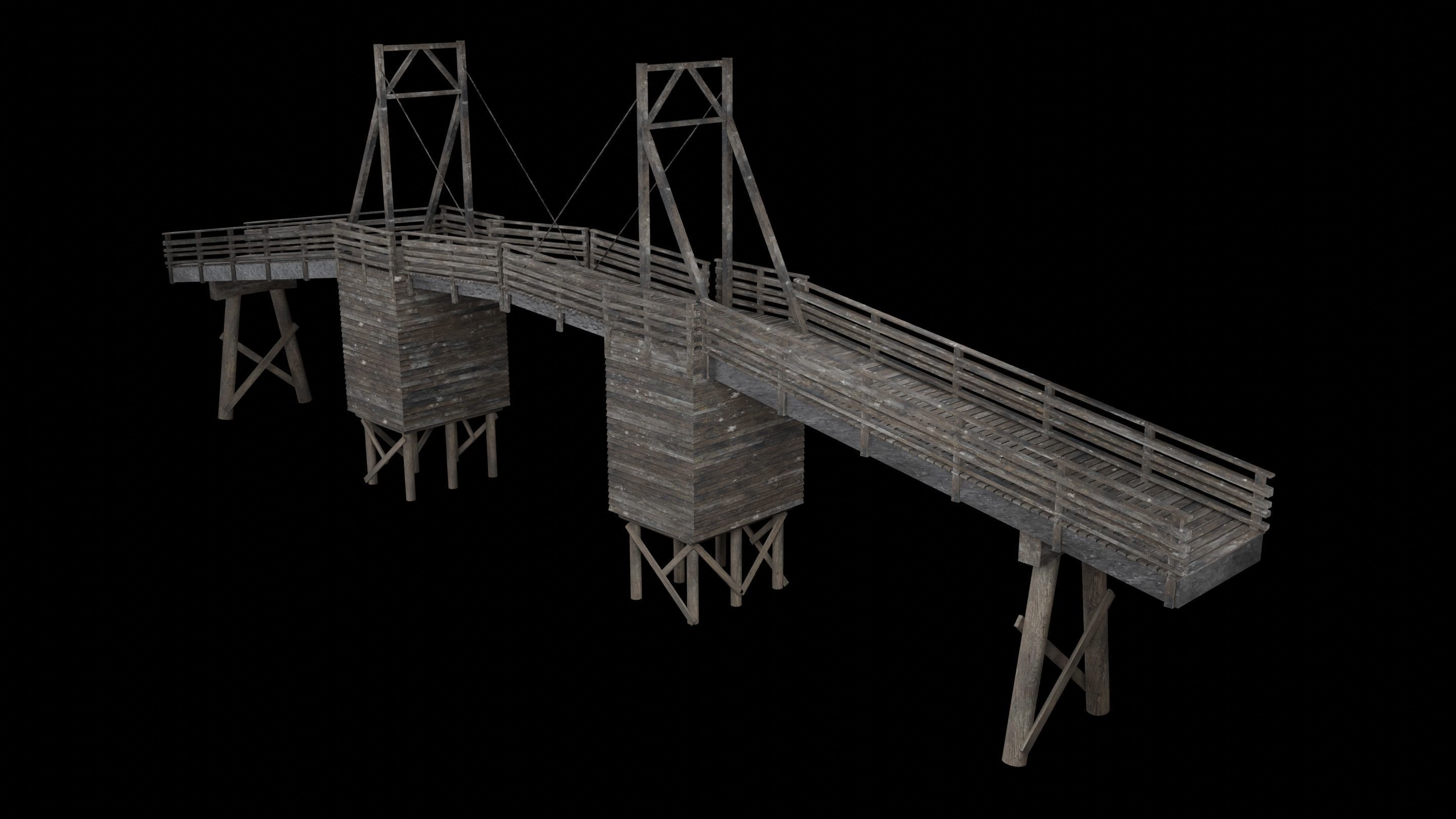 BASCULE BRIDGE PLATFORM AAA NEXT GEN PIER COLLECTION Low-poly 3D model_22