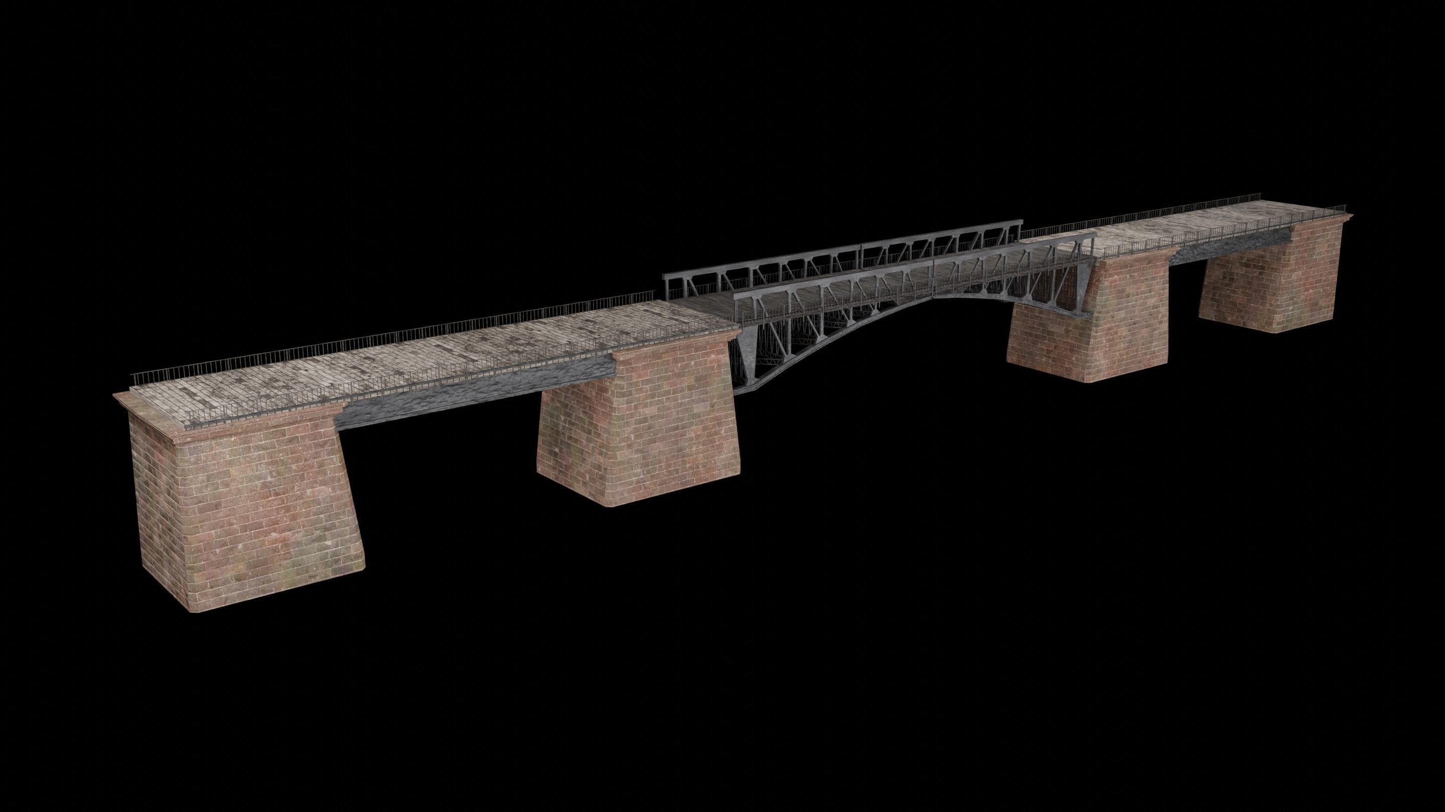 BASCULE BRIDGE PLATFORM AAA NEXT GEN PIER COLLECTION Low-poly 3D model_19