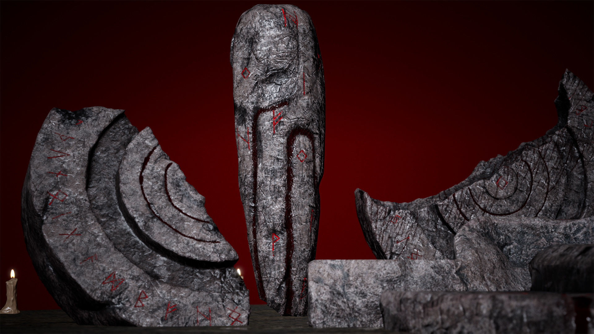 3D model Rune Stones Package 19 Assets VR / AR / low-poly | CGTrader