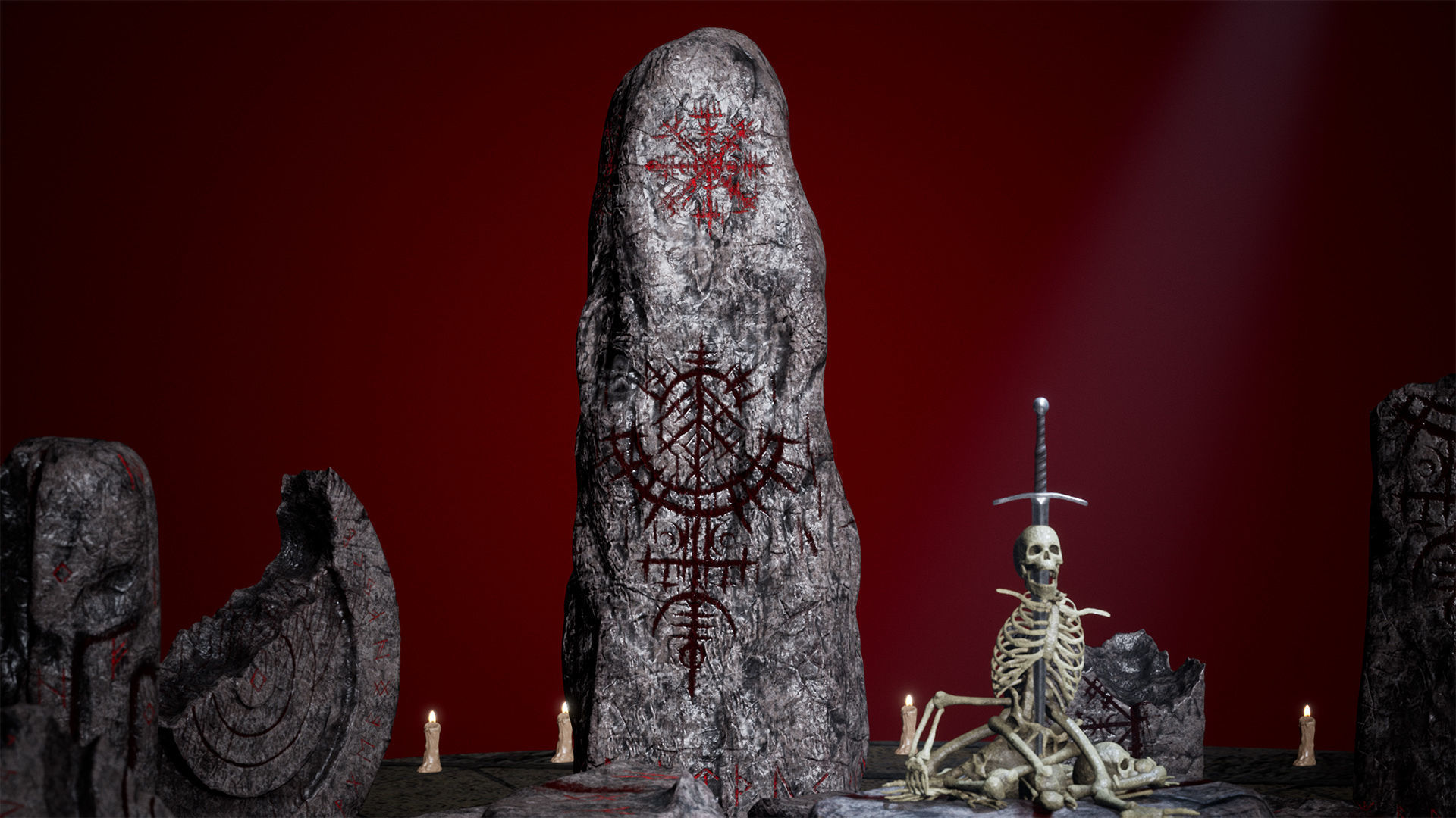 3D model Rune Stones Package 19 Assets VR / AR / low-poly | CGTrader