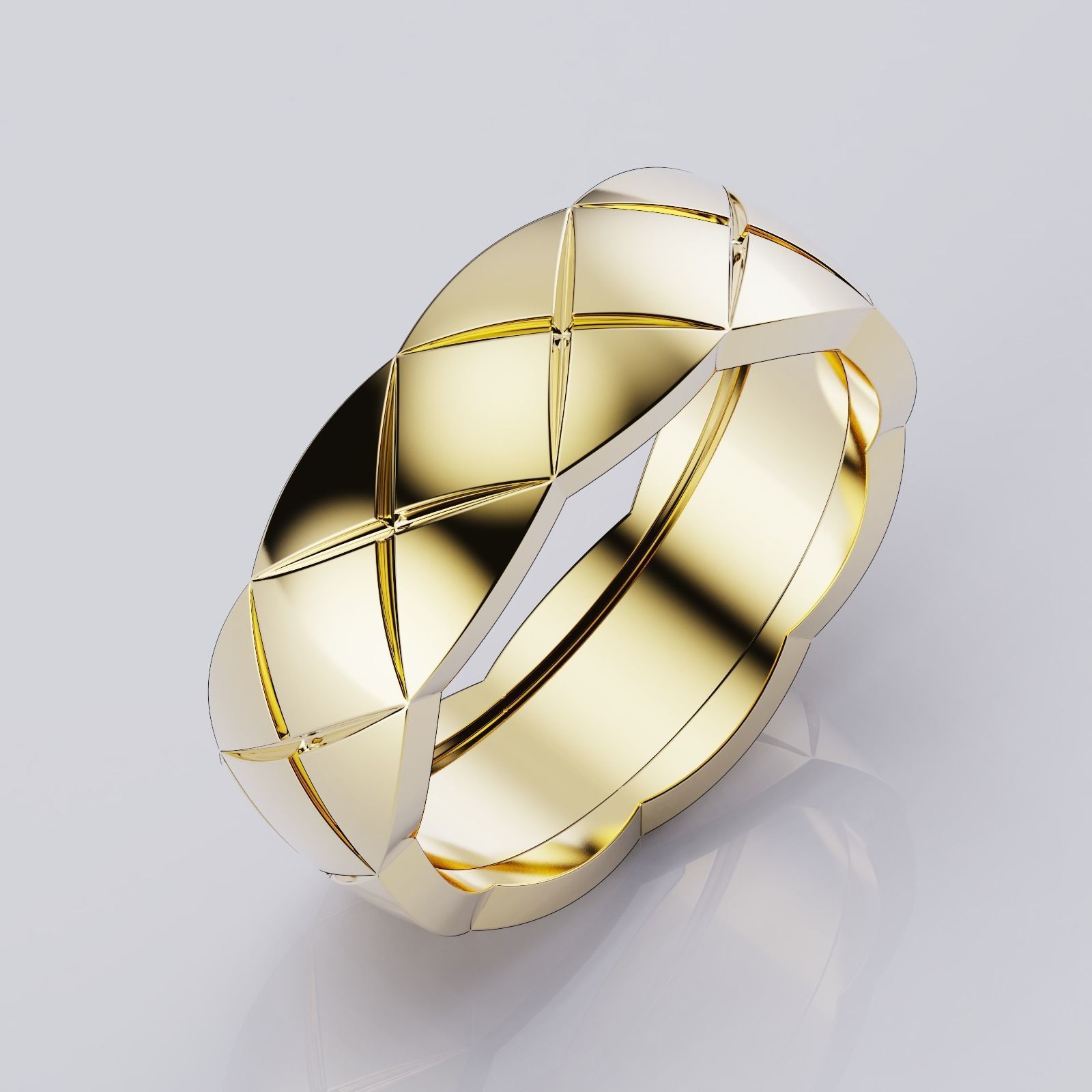 Coco Crush Style Rings Collection All Sizes Width 6mm 3D print model_3