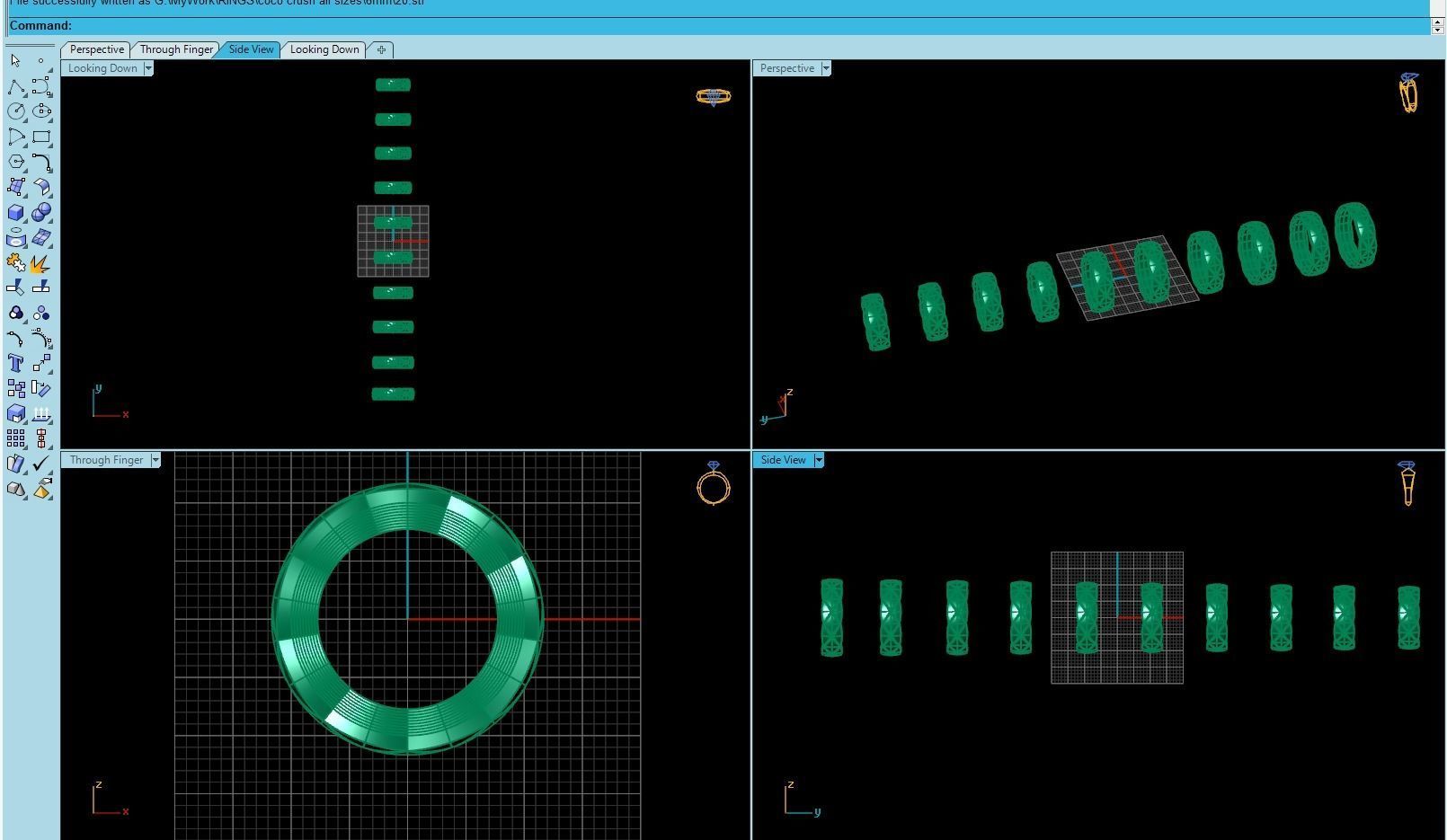 Coco Crush Style Rings Collection All Sizes Width 6mm 3D print model_12