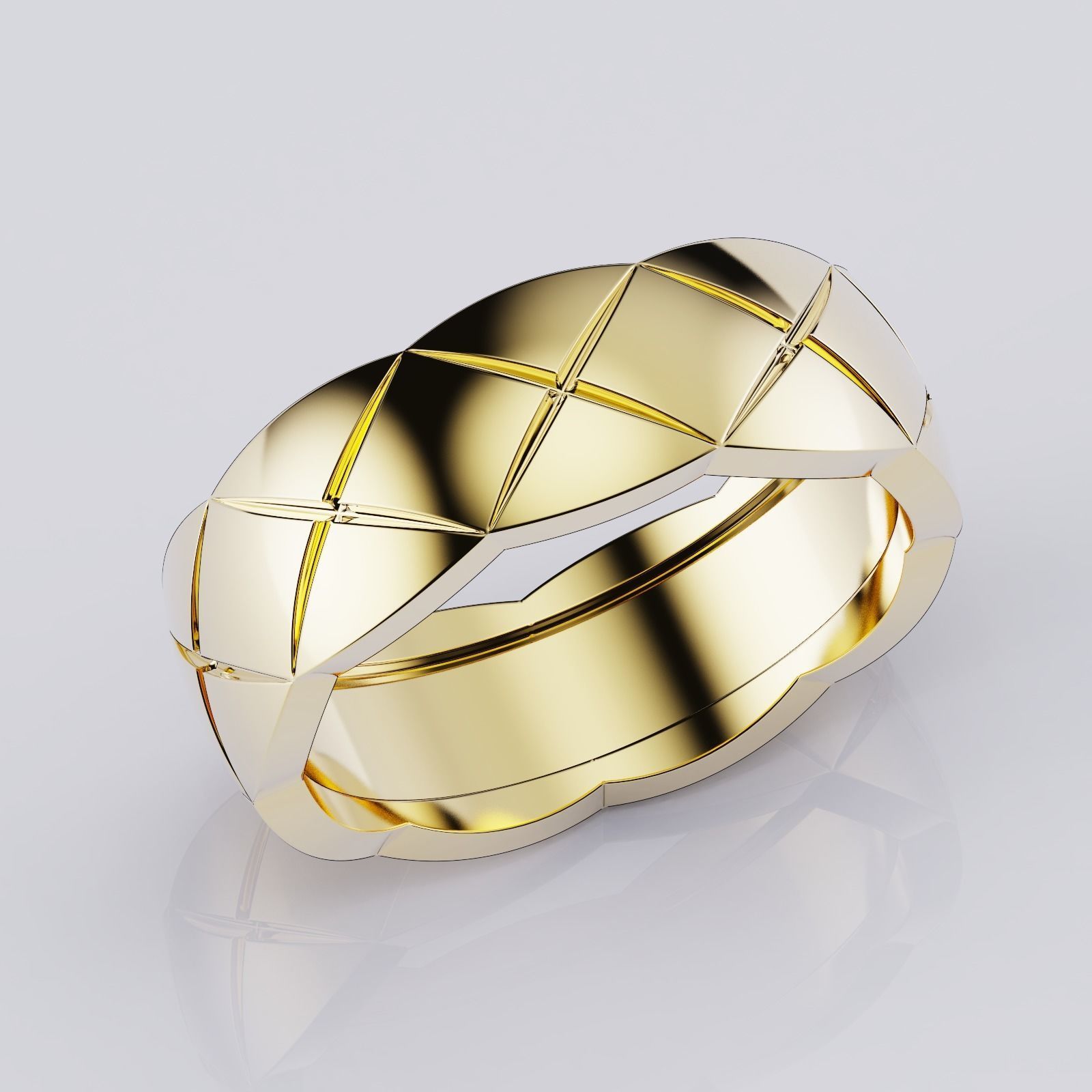 Coco Crush Style Rings Collection All Sizes Width 6mm 3D print model_2