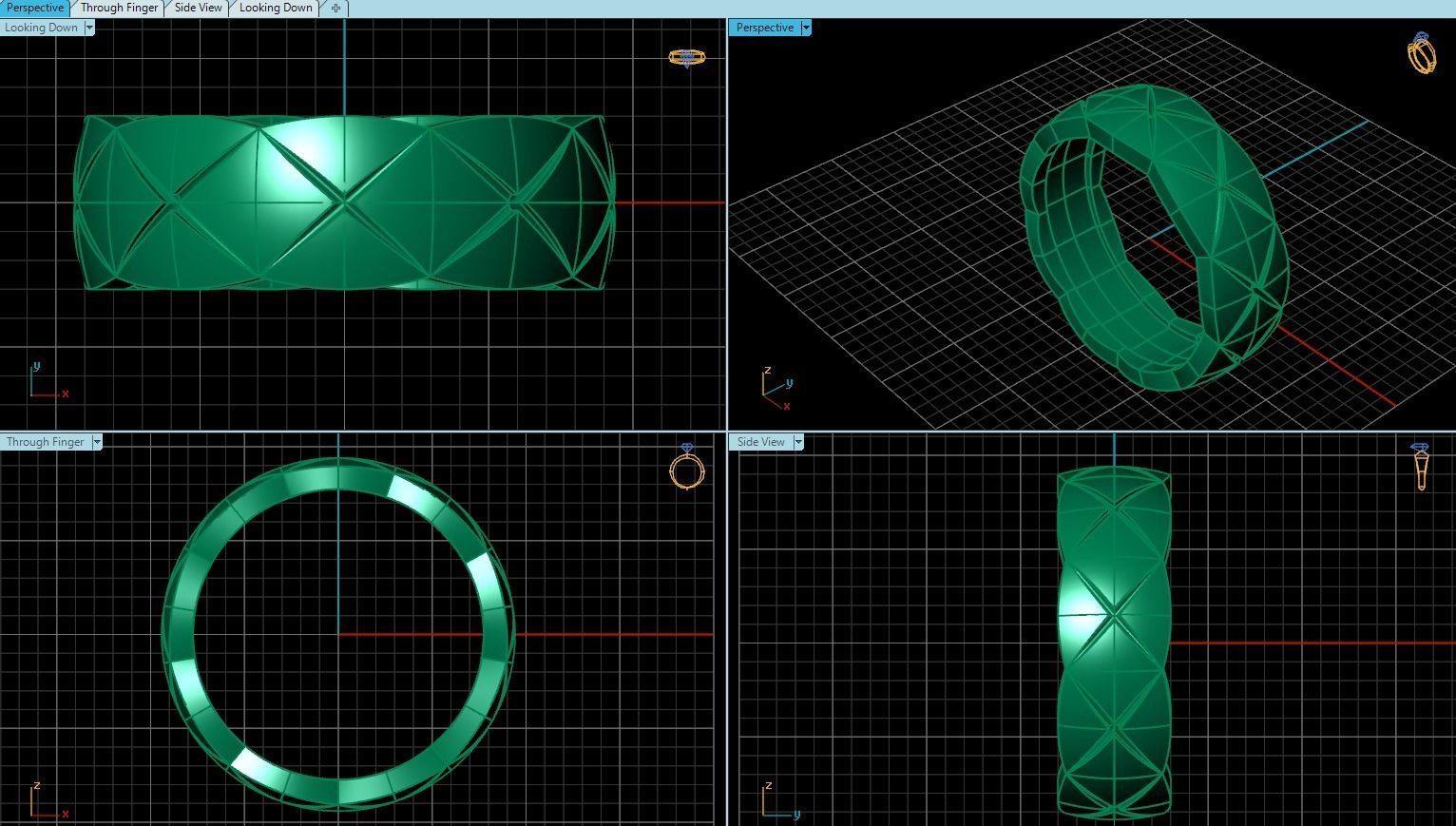 Coco Crush Style Rings Collection All Sizes Width 6mm 3D print model_9