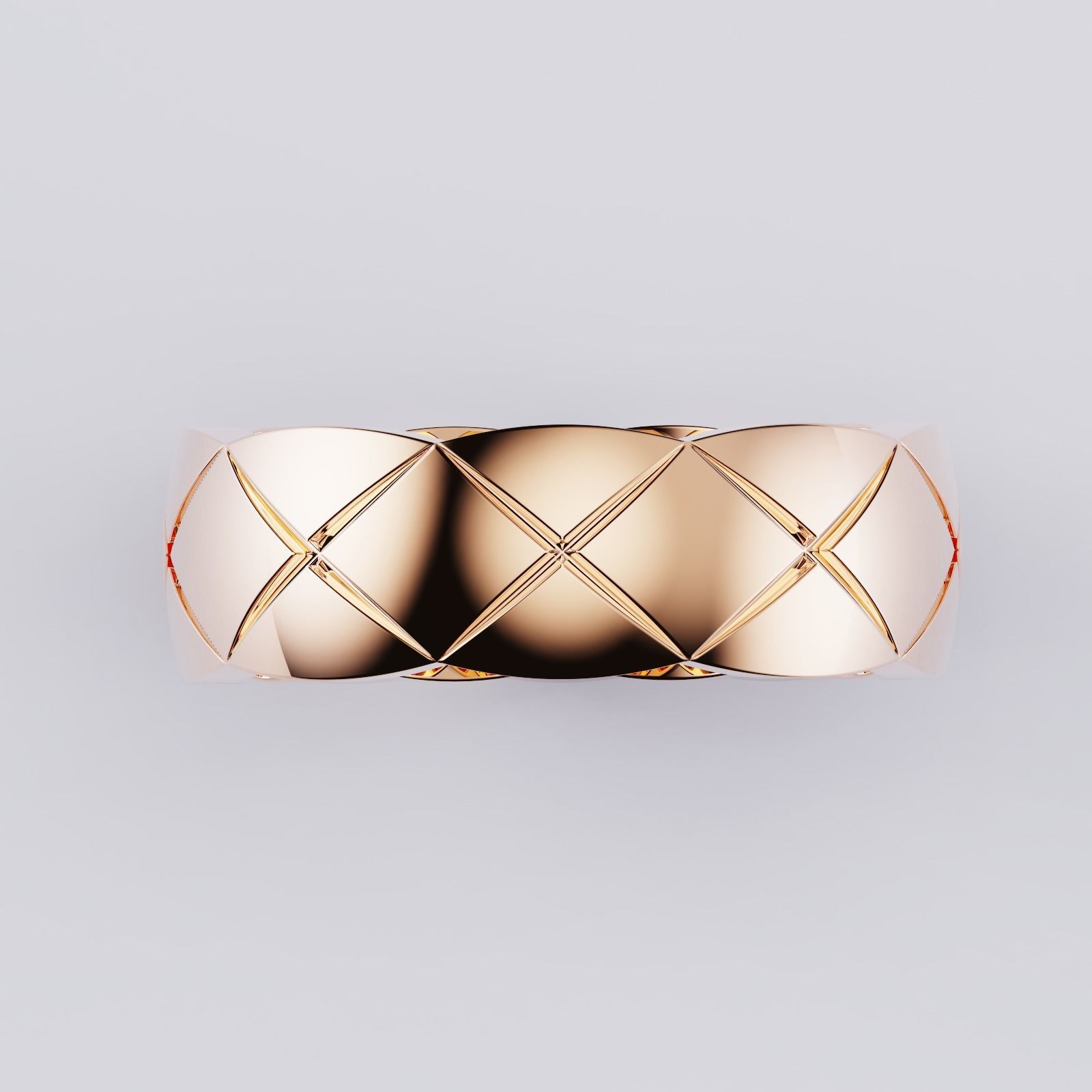 Coco Crush Style Rings Collection All Sizes Width 6mm 3D print model_7