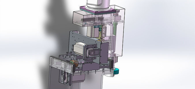 industrial 3D model 4 axis vertical polishing machine 3D model