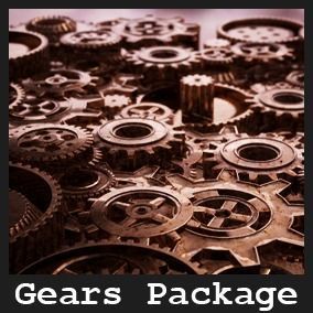 Gears Package 20 Assets Low-poly 3D model_1