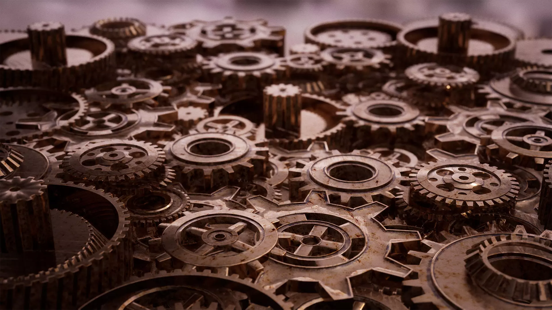 Gears Package 20 Assets Low-poly 3D model_0