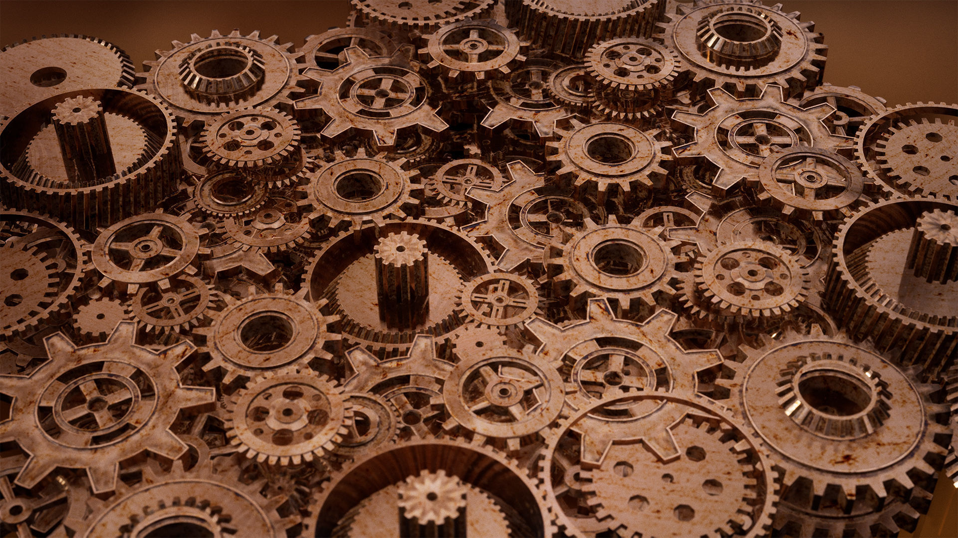 Gears Package 20 Assets Low-poly 3D model_2