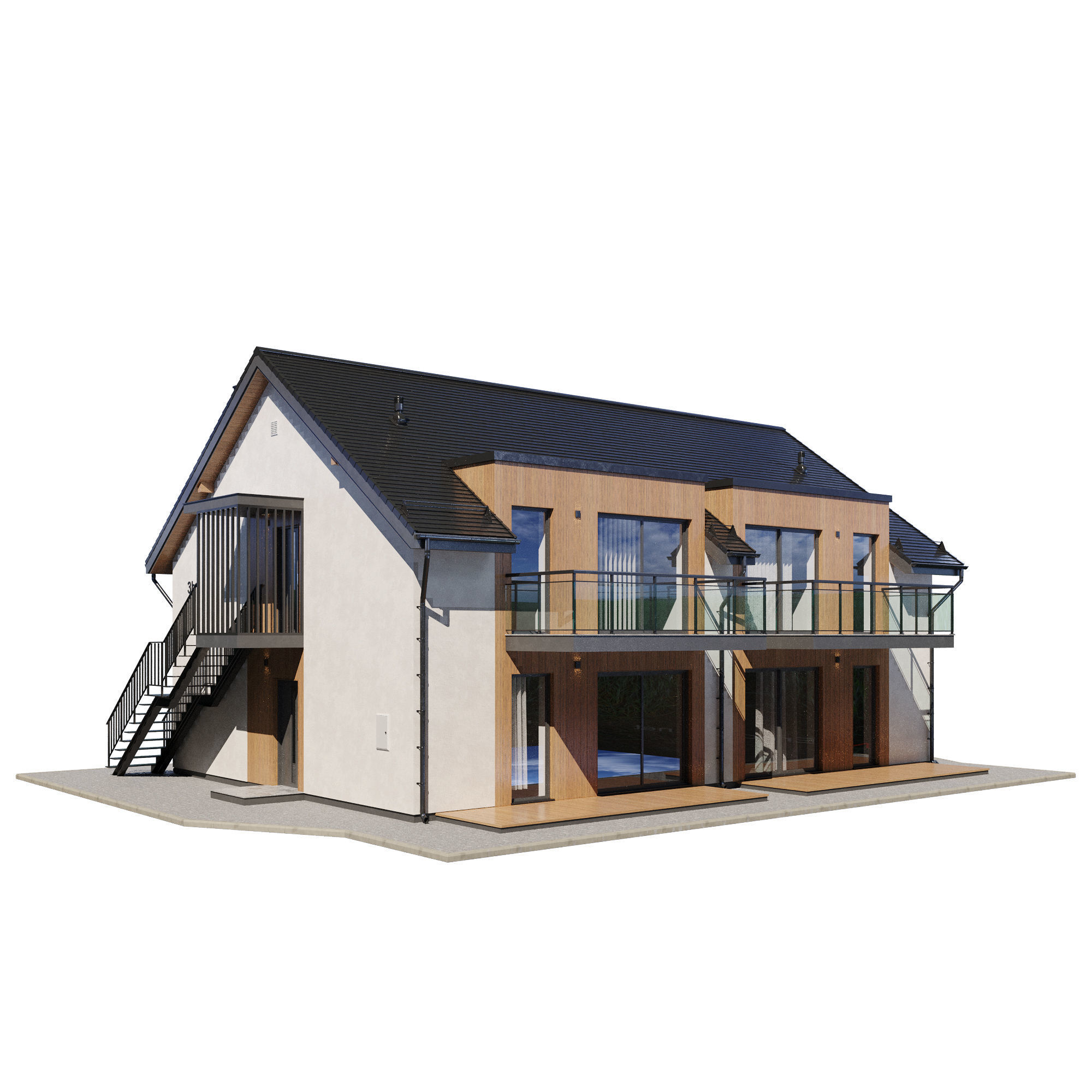 Cottage V3 3D model_2