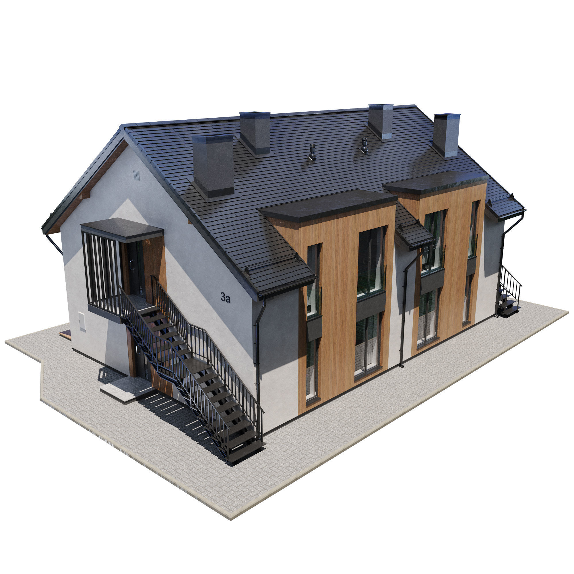 Cottage V3 3D model_7