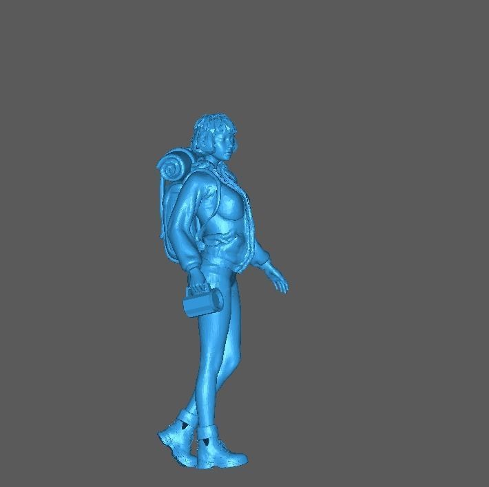Figure Wulan Camping Walking 1-64 Scale 3D print model_8