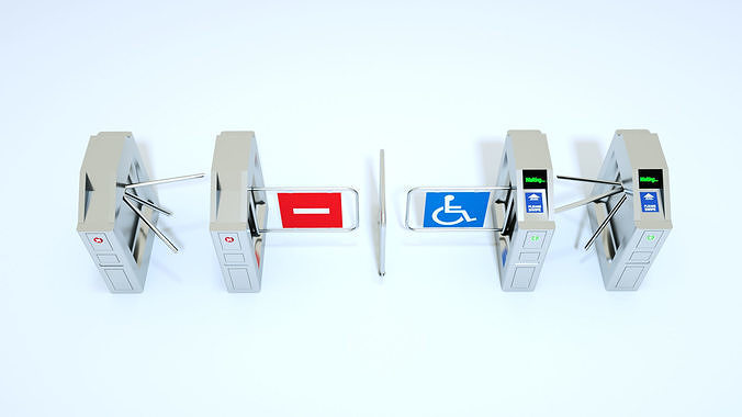 Entrance  Turnstile Gate 3D model 3D model