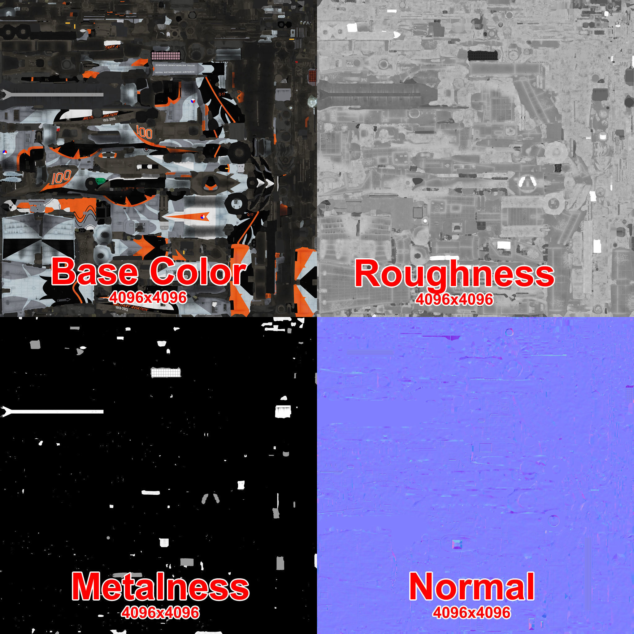 Apache AH-64D Royal Netherlands Airforce Complex  Animation Low-poly 3D model_32