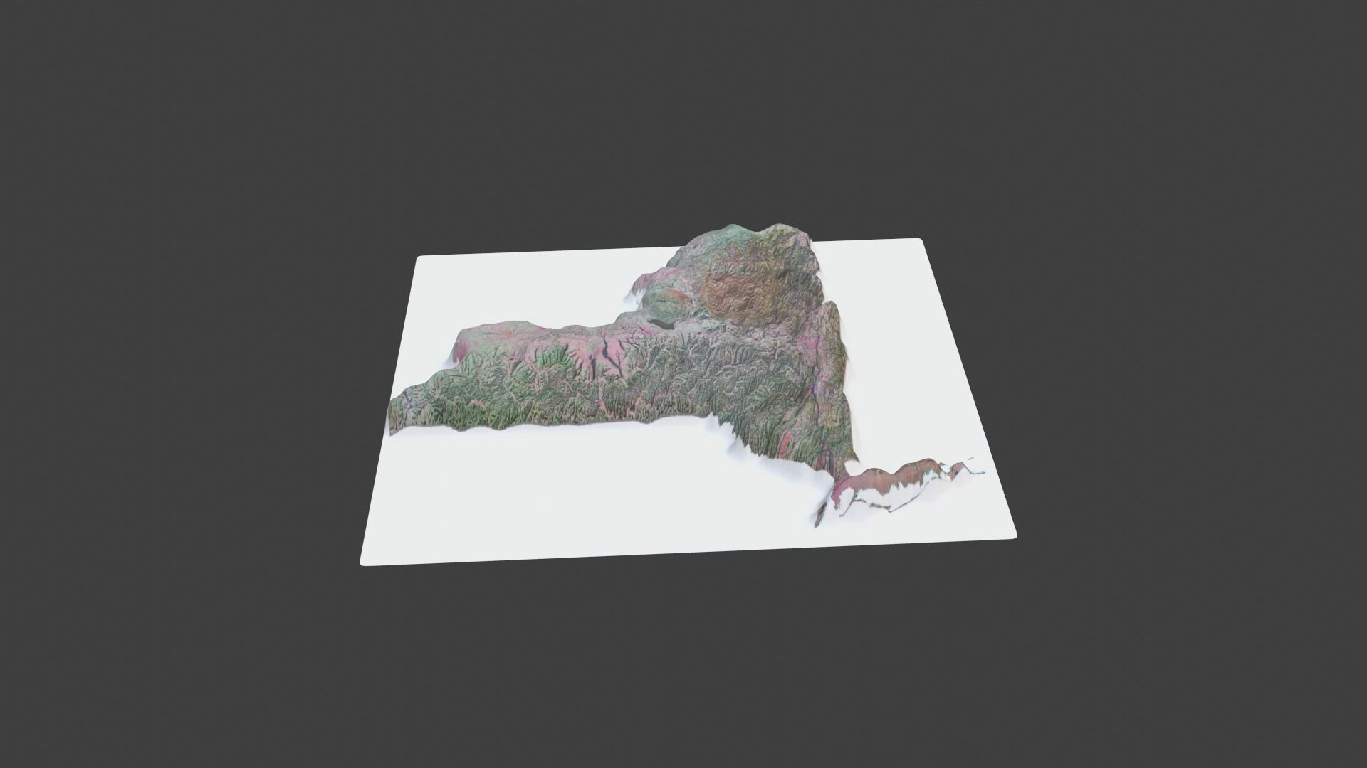 New York State Low-poly 3D model_1