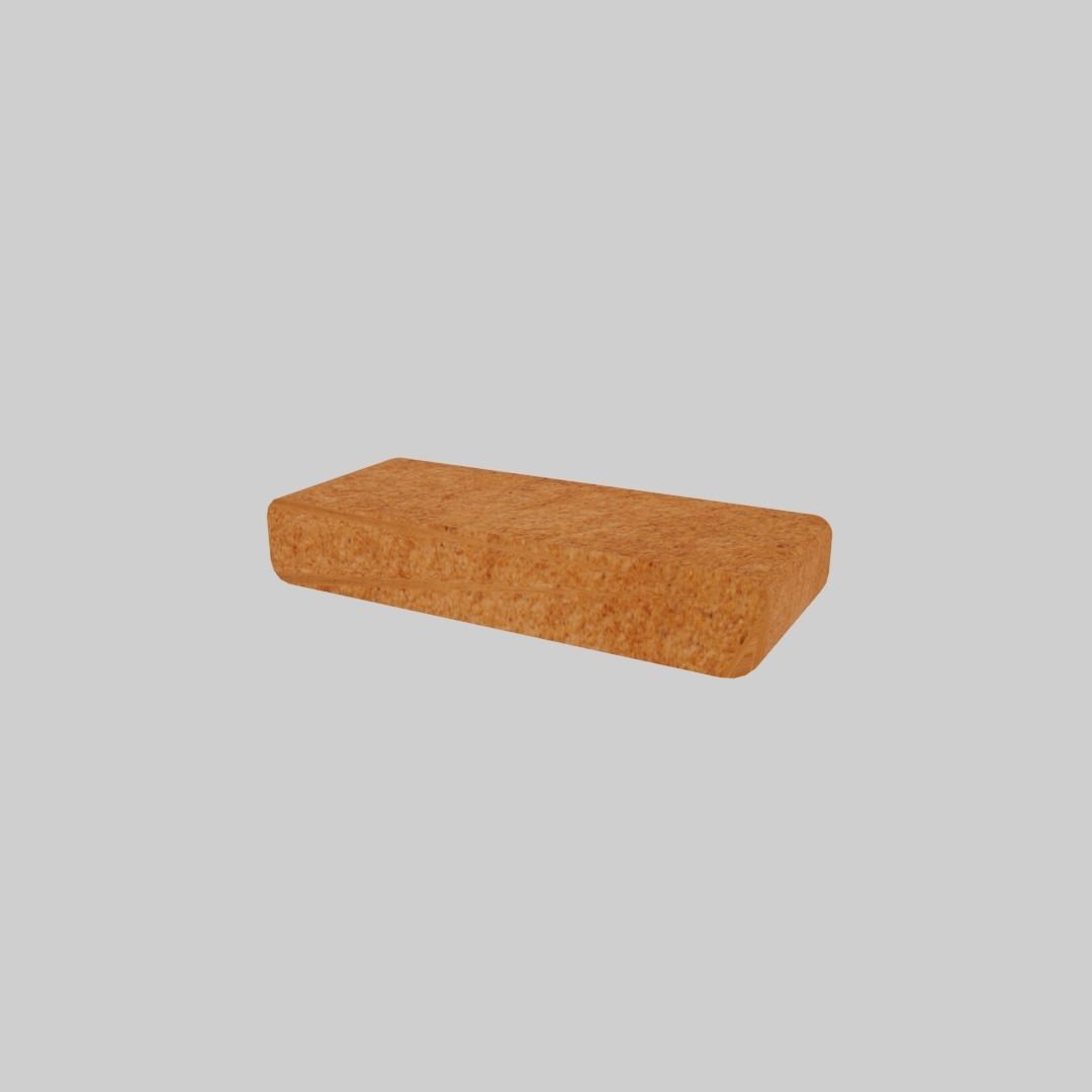 Biscuit bar Low-poly 3D model_1
