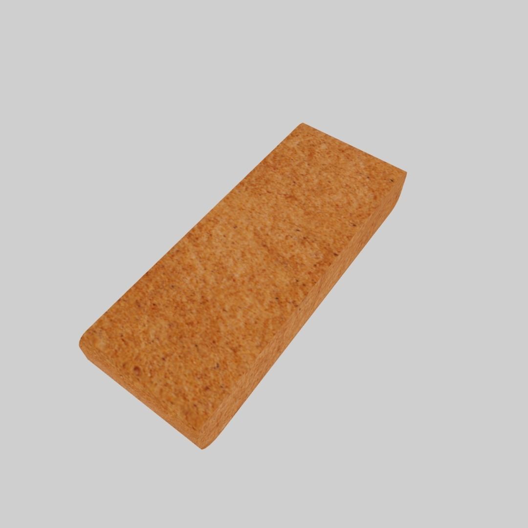 Biscuit bar Low-poly 3D model_9