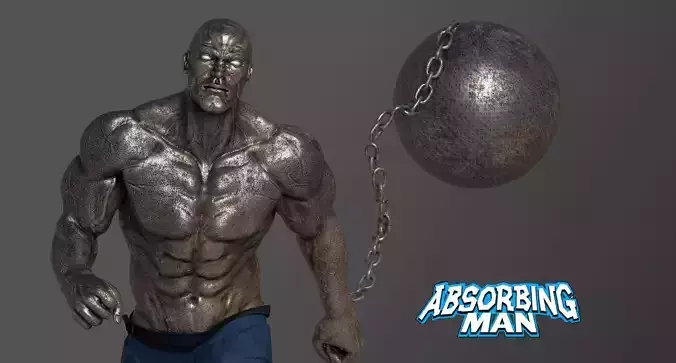 Absorbing man Marvel Super Villain 3d model  Free 3D model
