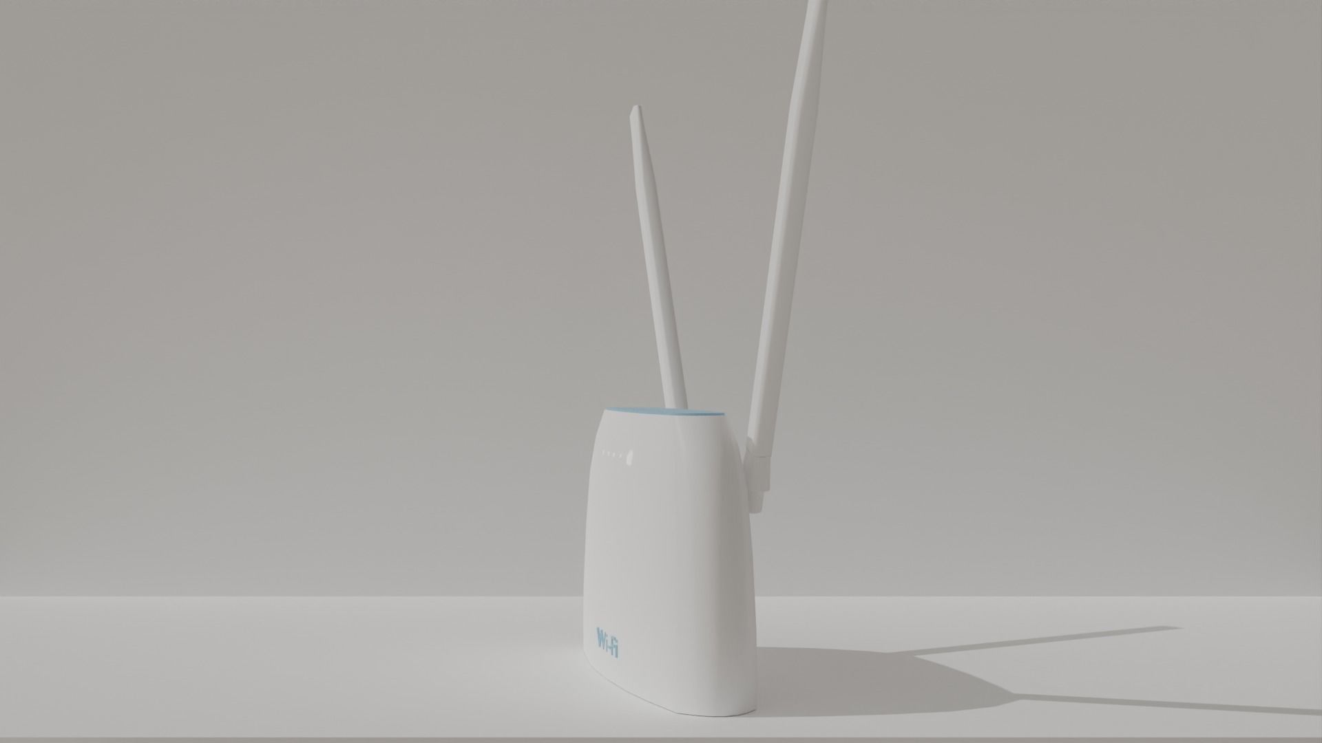 White Minimalistic Wi-Fi Modem Create Stylish 3D Environments Low-poly 3D model_21