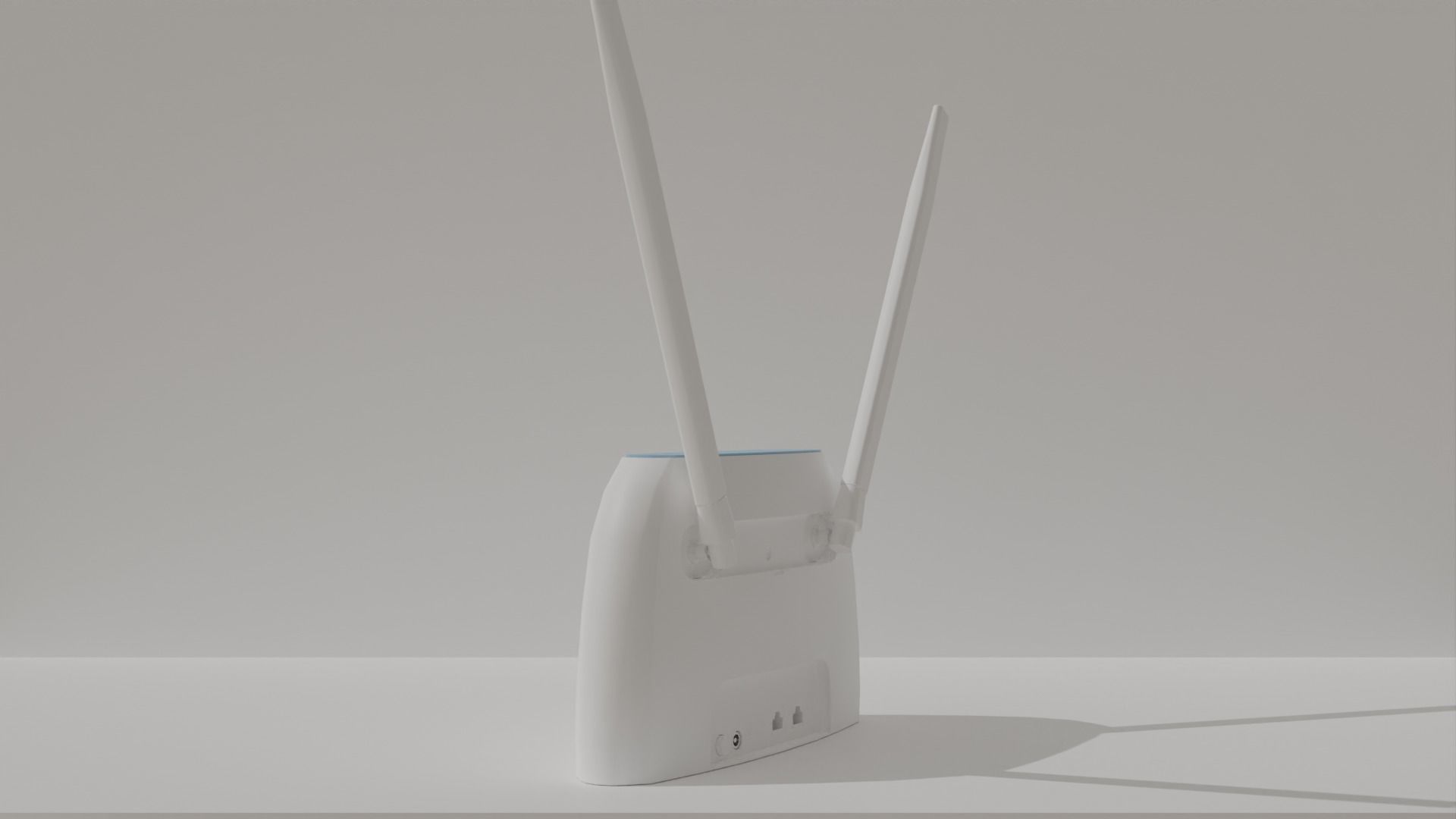 White Minimalistic Wi-Fi Modem Create Stylish 3D Environments Low-poly 3D model_18