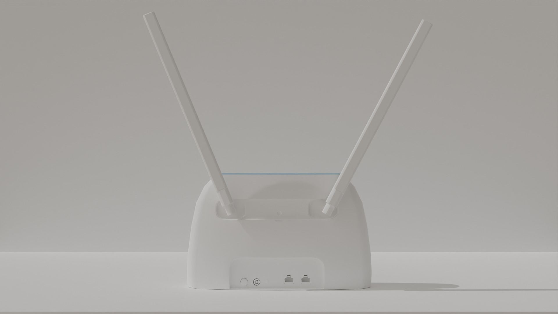 White Minimalistic Wi-Fi Modem Create Stylish 3D Environments Low-poly 3D model_14