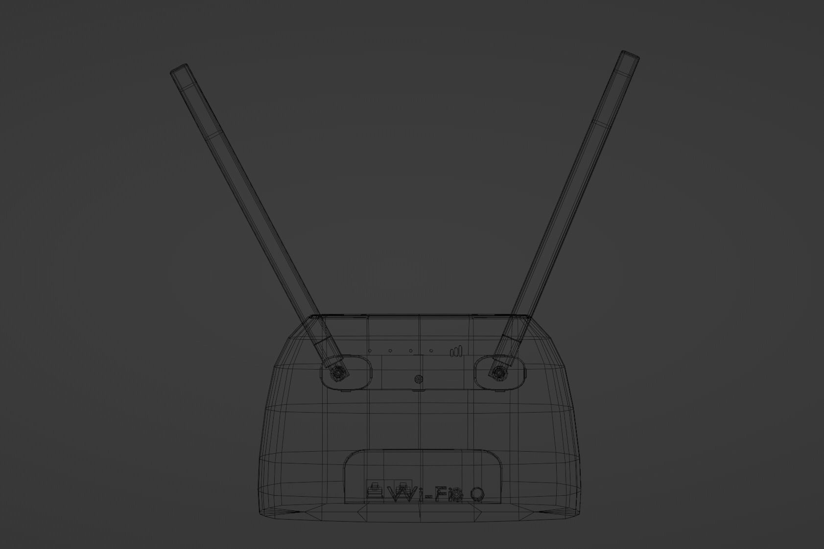 White Minimalistic Wi-Fi Modem Create Stylish 3D Environments Low-poly 3D model_1
