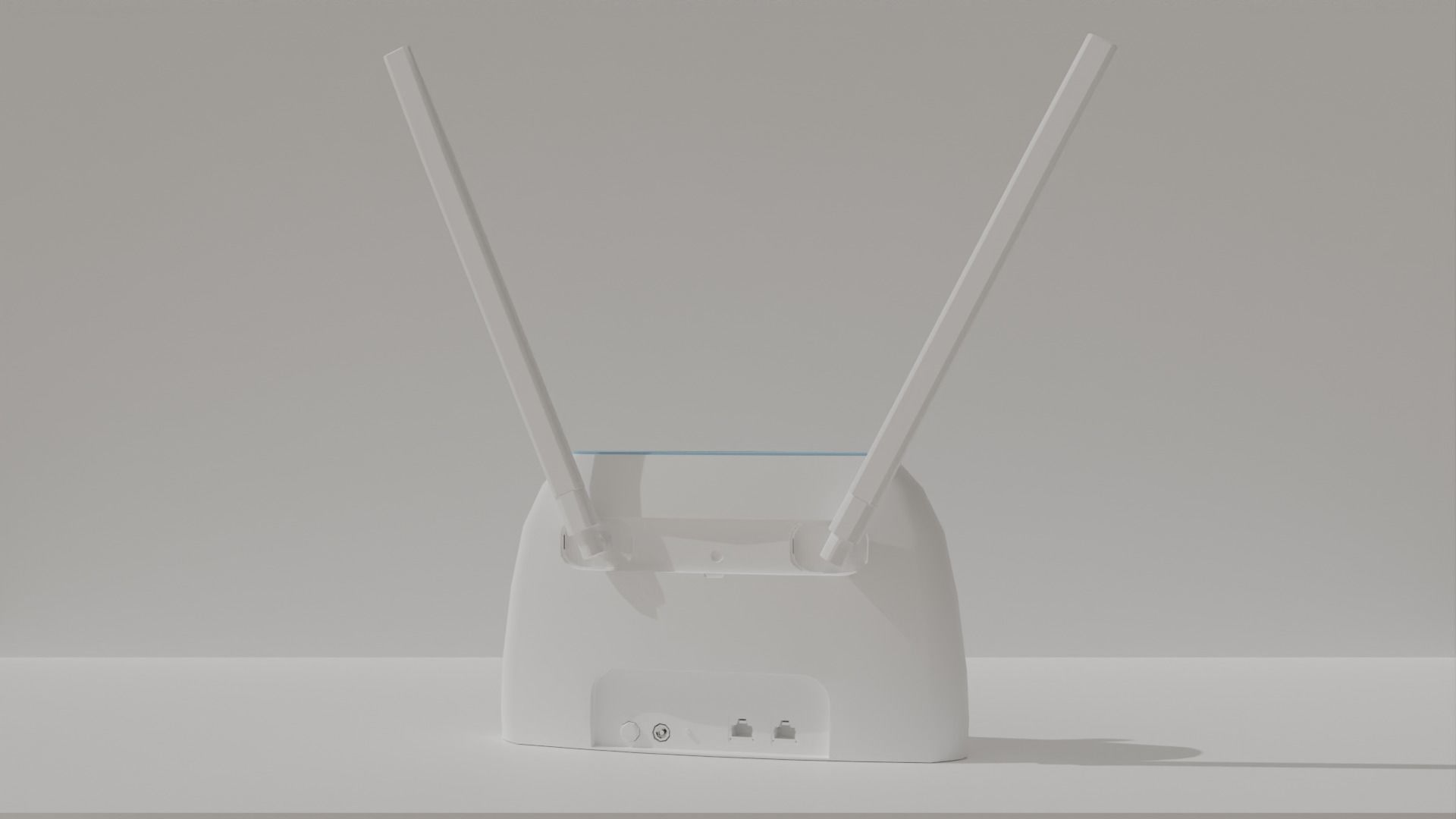 White Minimalistic Wi-Fi Modem Create Stylish 3D Environments Low-poly 3D model_13