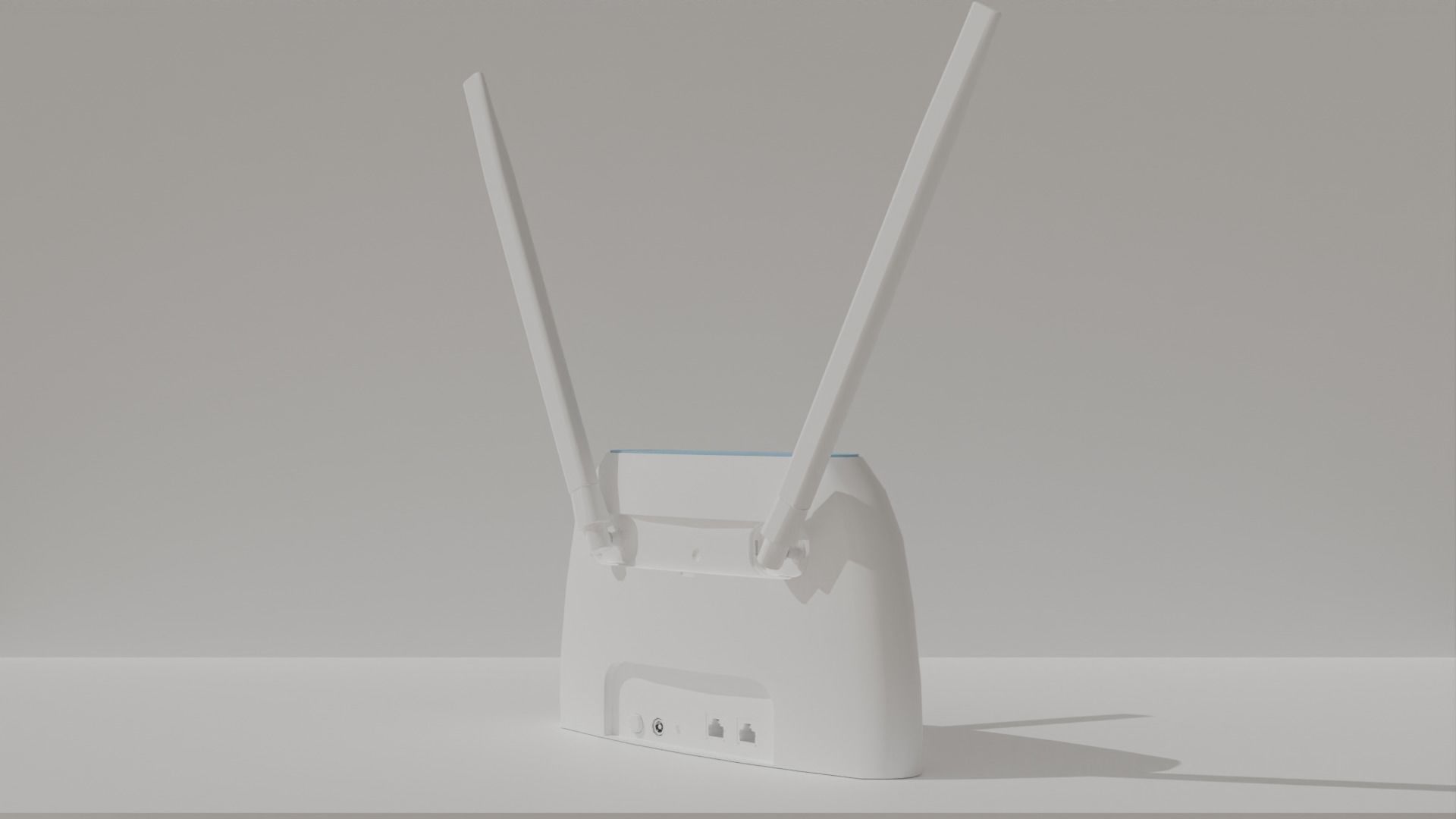 White Minimalistic Wi-Fi Modem Create Stylish 3D Environments Low-poly 3D model_11