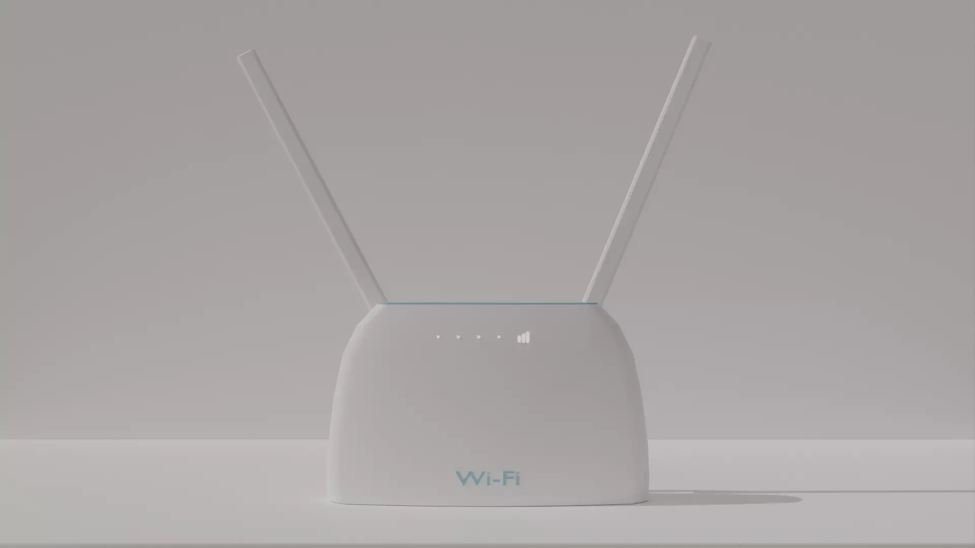 White Minimalistic Wi-Fi Modem Create Stylish 3D Environments Low-poly 3D model_0