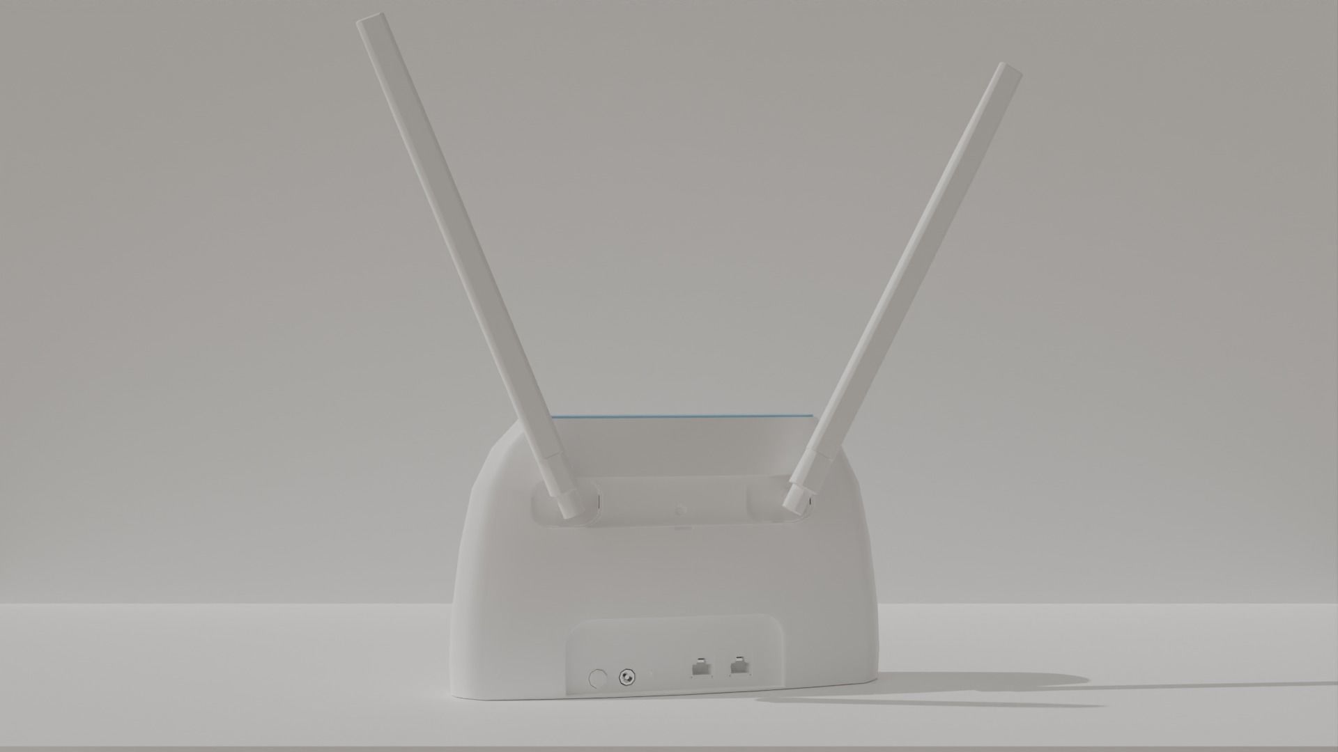 White Minimalistic Wi-Fi Modem Create Stylish 3D Environments Low-poly 3D model_15