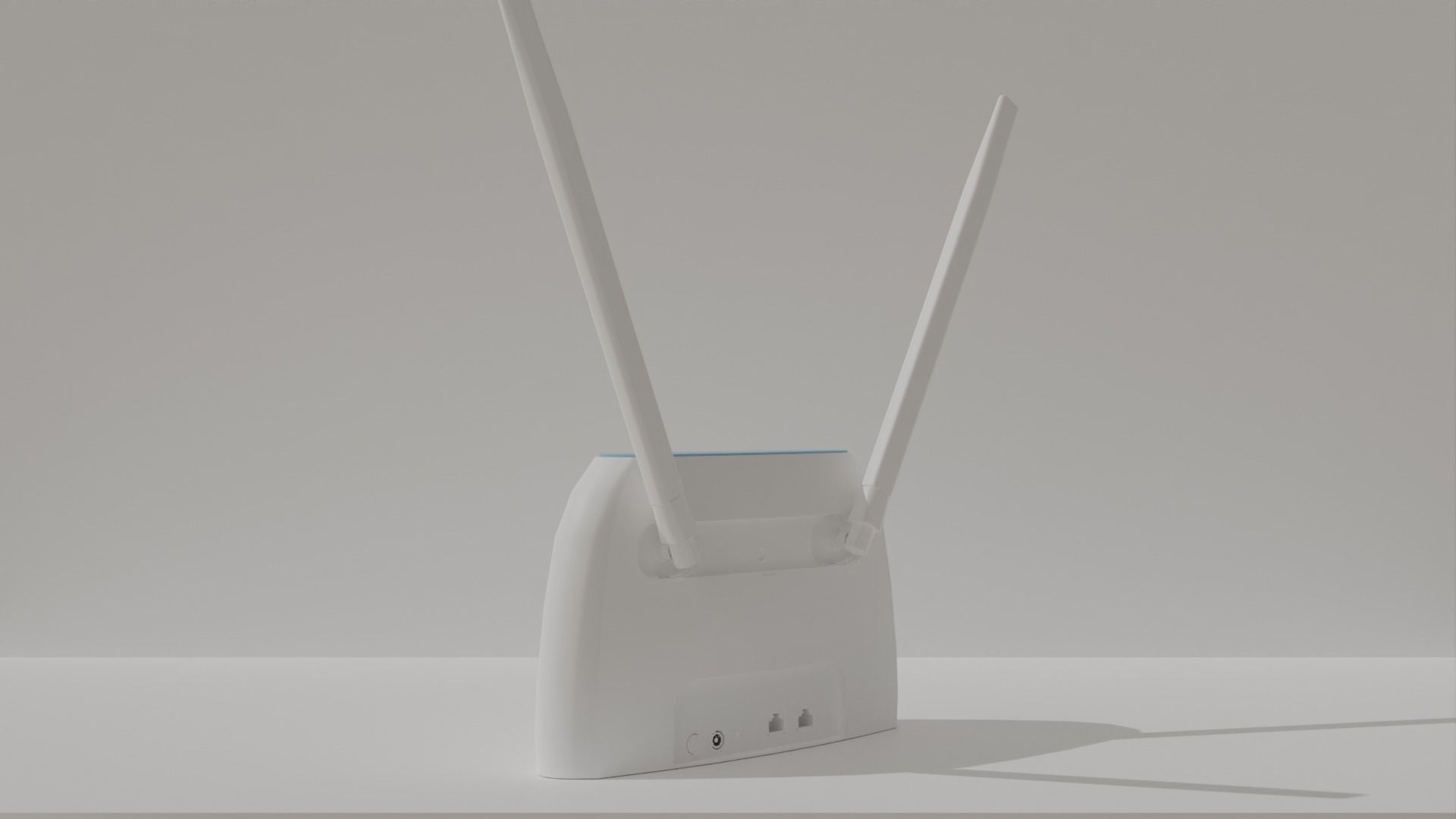 White Minimalistic Wi-Fi Modem Create Stylish 3D Environments Low-poly 3D model_17