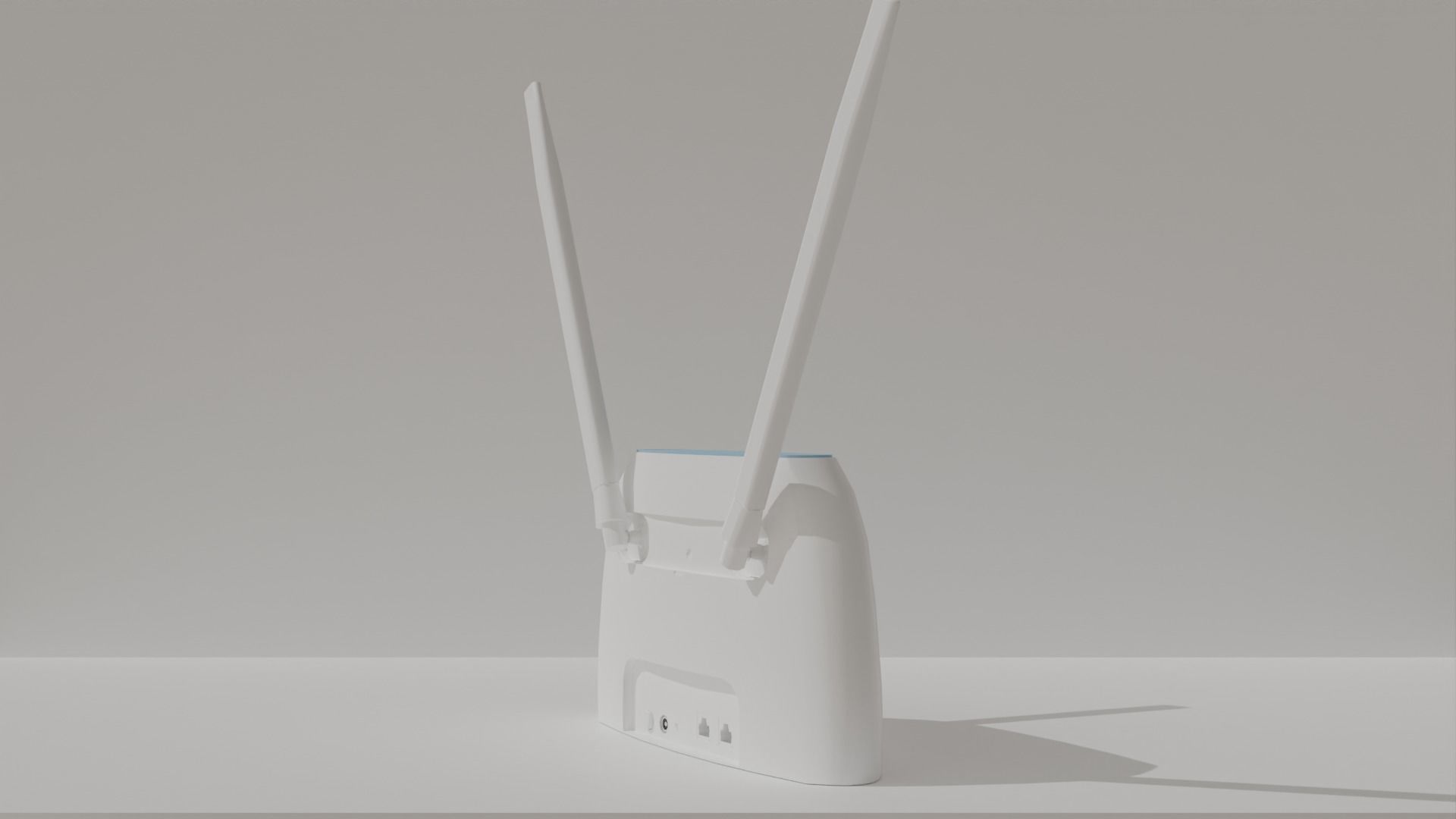 White Minimalistic Wi-Fi Modem Create Stylish 3D Environments Low-poly 3D model_10