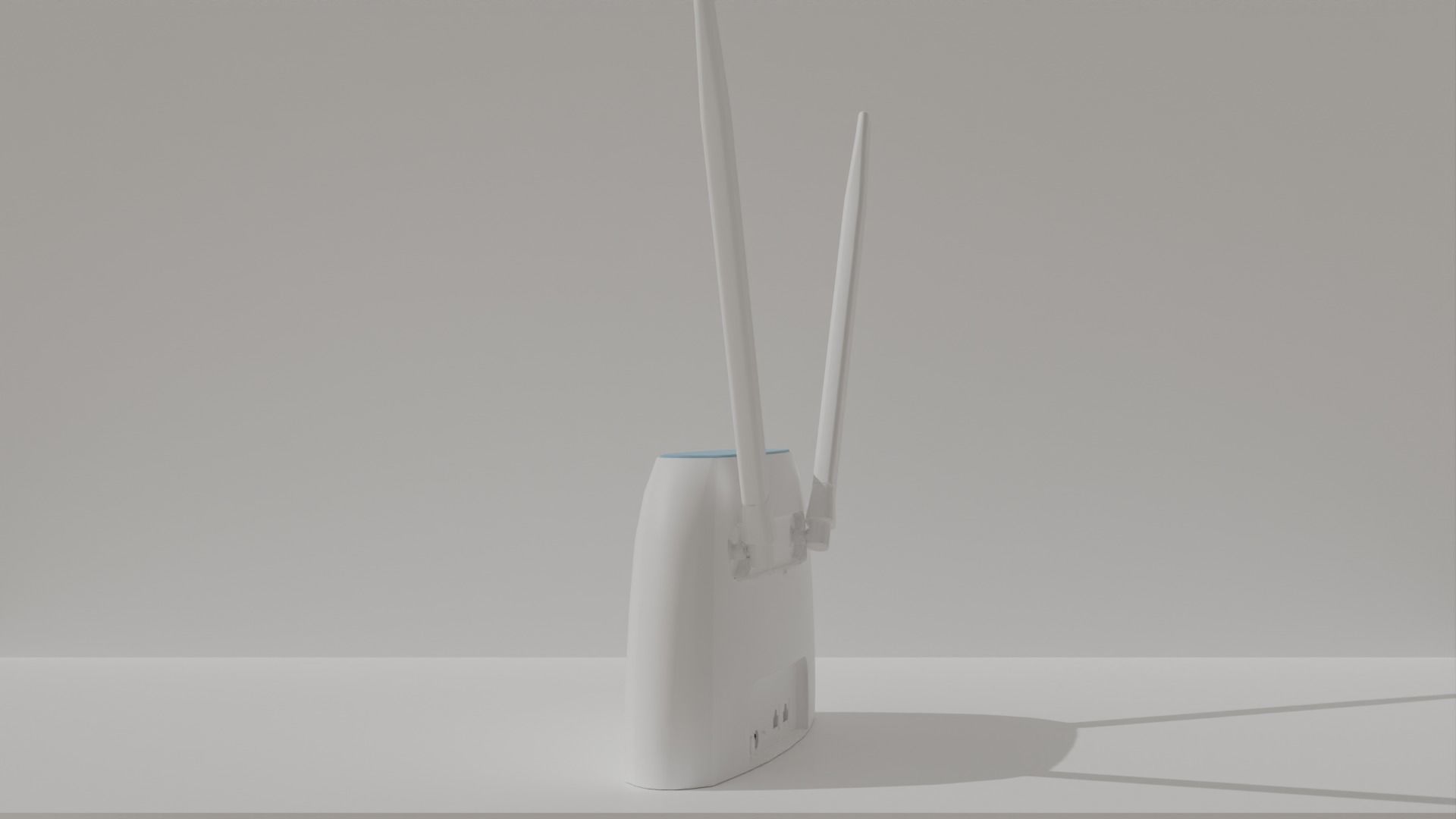 White Minimalistic Wi-Fi Modem Create Stylish 3D Environments Low-poly 3D model_19