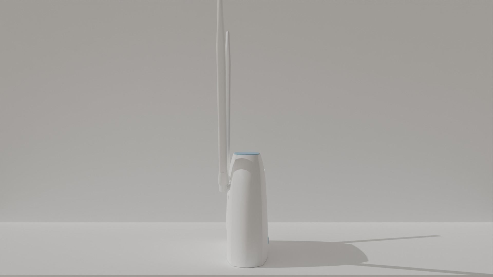 White Minimalistic Wi-Fi Modem Create Stylish 3D Environments Low-poly 3D model_8