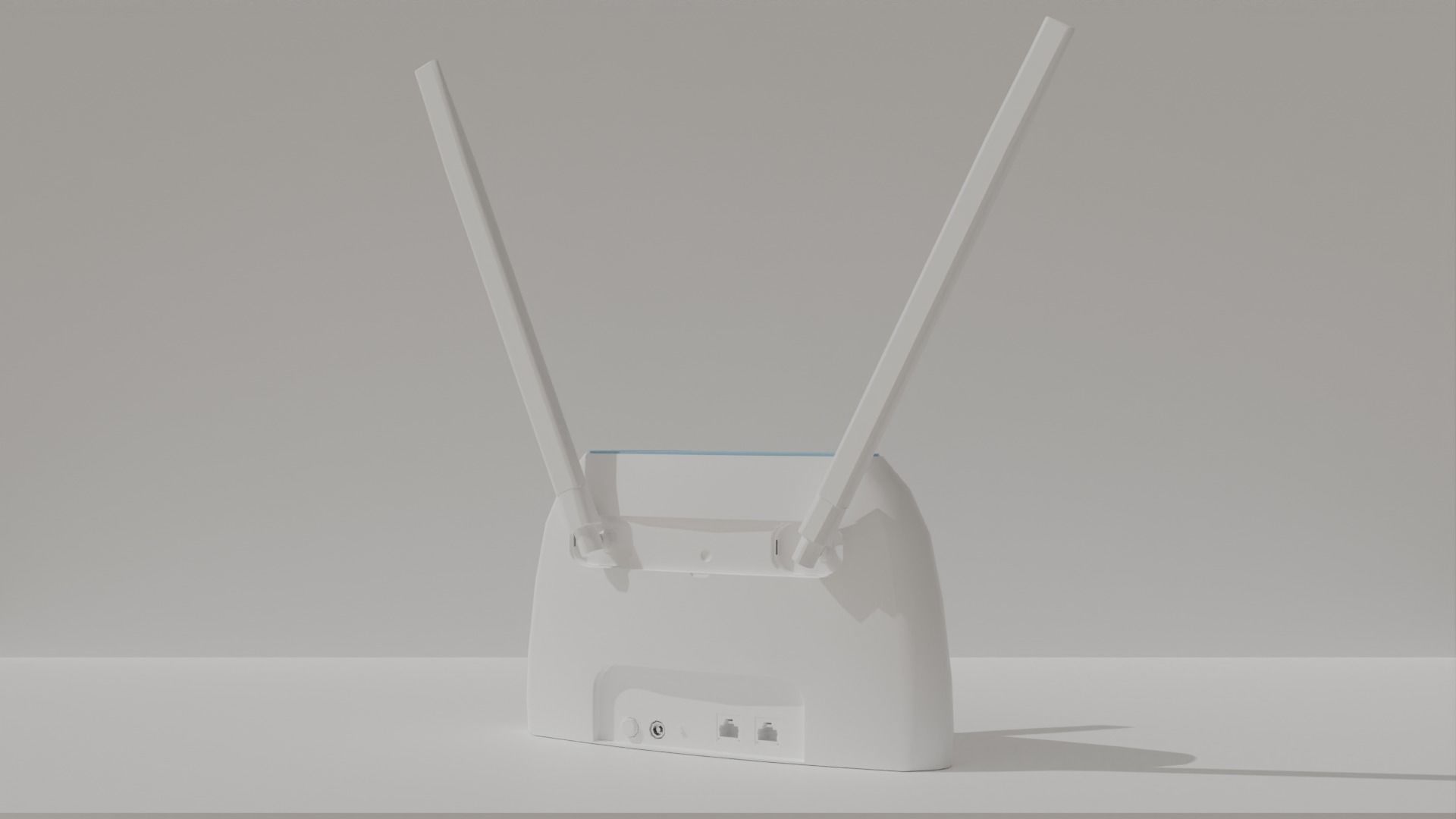 White Minimalistic Wi-Fi Modem Create Stylish 3D Environments Low-poly 3D model_12