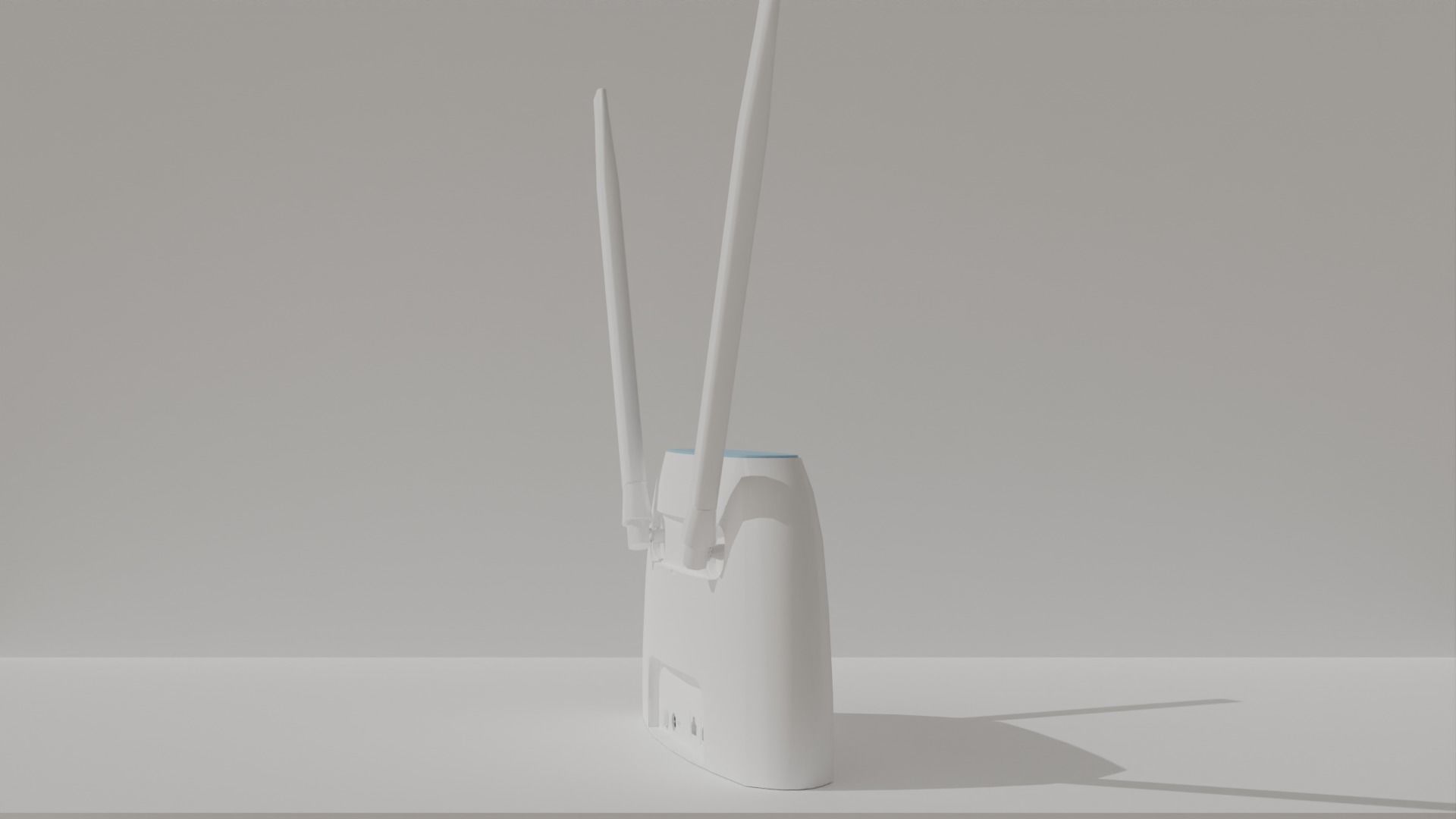White Minimalistic Wi-Fi Modem Create Stylish 3D Environments Low-poly 3D model_9