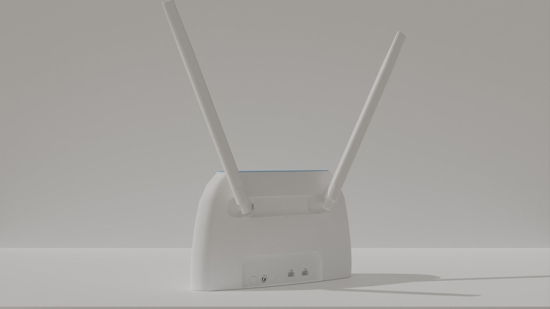 White Minimalistic Wi-Fi Modem Create Stylish 3D Environments Low-poly 3D model_16