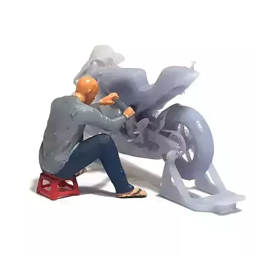 Figure Hardian Mechanic Sitting 1-64 Scale