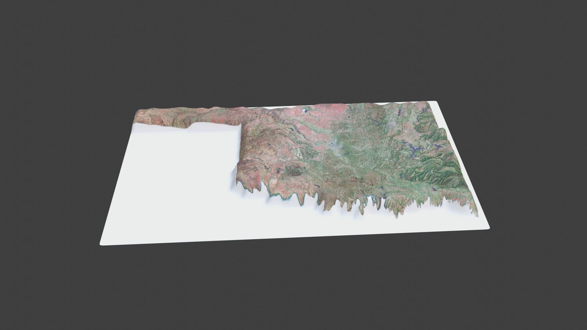 Oklahoma State Low-poly 3D model_1