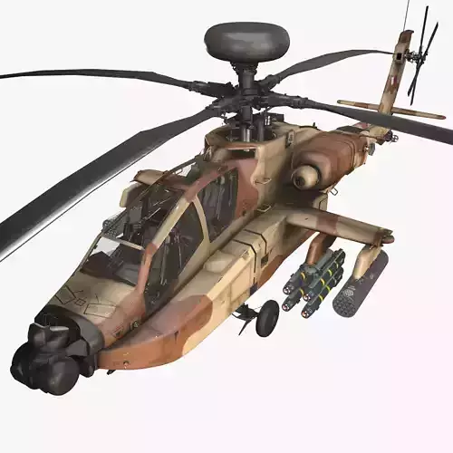 Apache AH-64E Qatar Emiri Air Force Static Low-poly 3D model