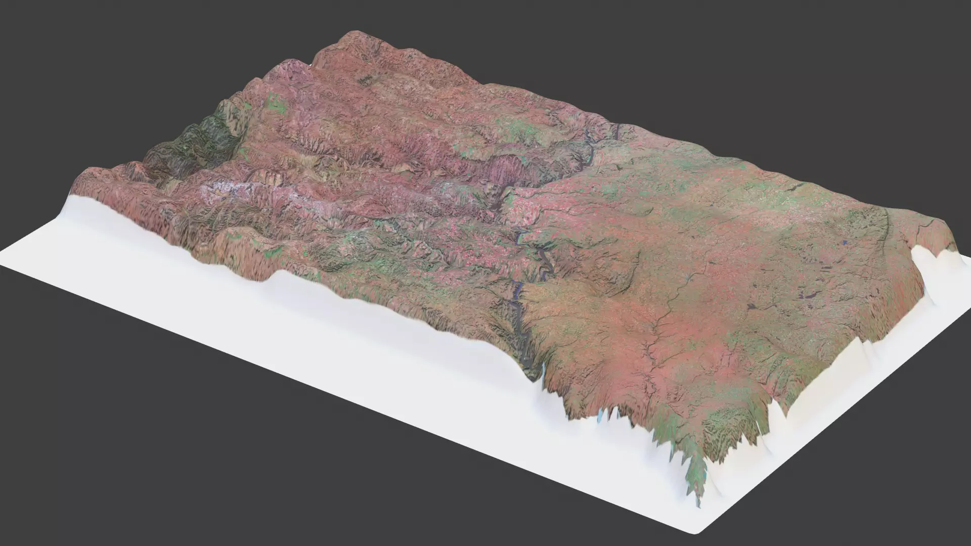 South Dakota State Low-poly 3D model
