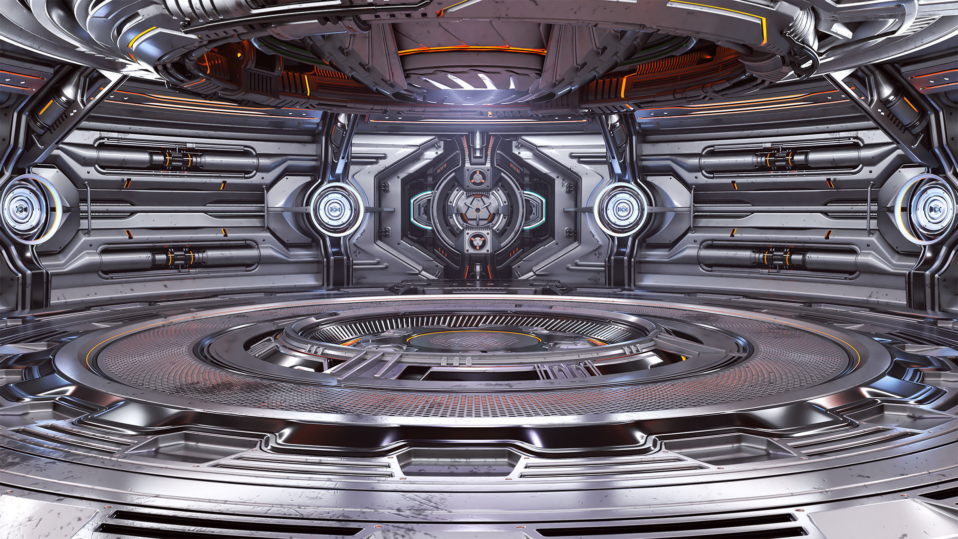 Sci-Fi Futuristic Hall For Rendering 3D model | CGTrader